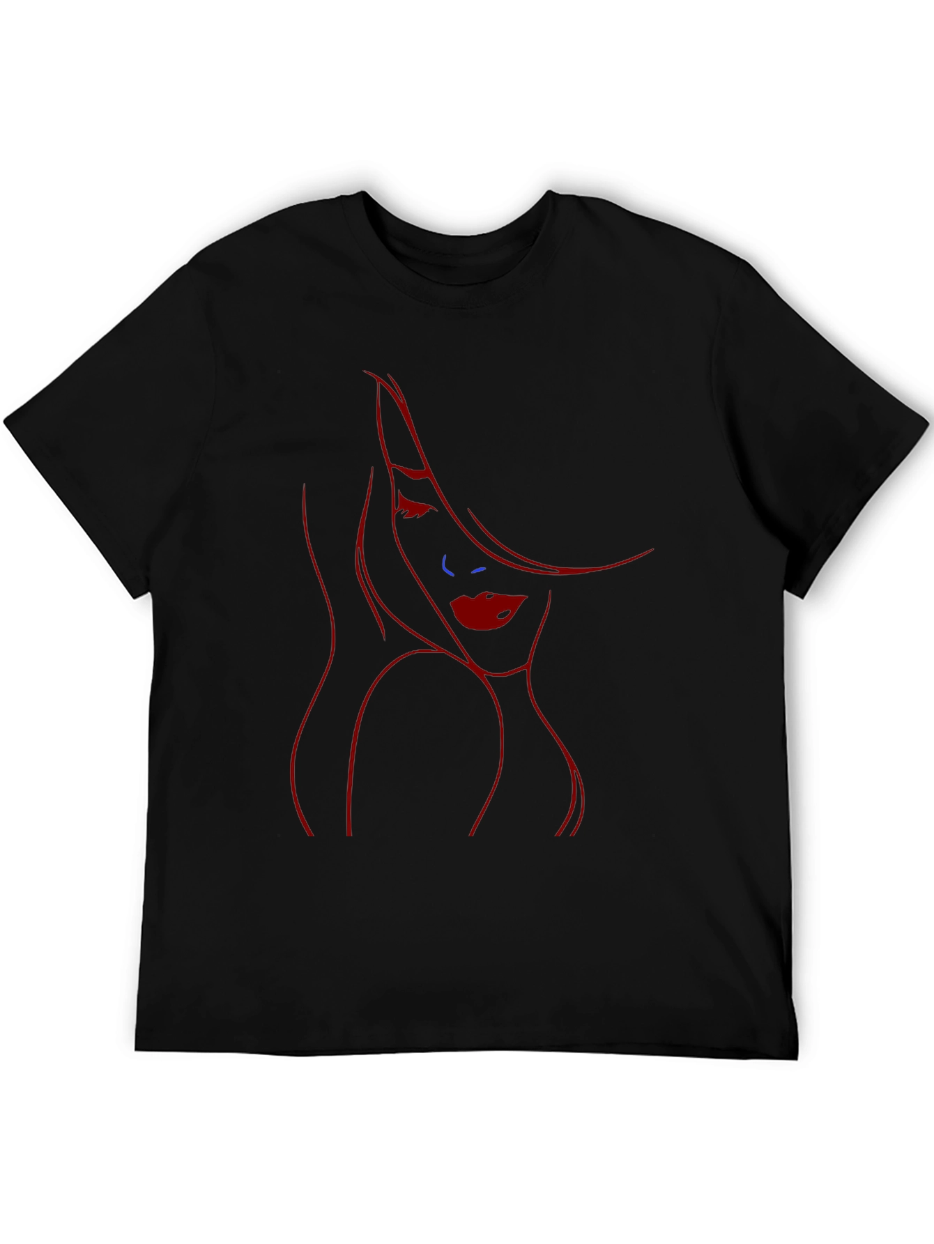 Stylish Black T-Shirt with Jessica Rabbit Inspired Design