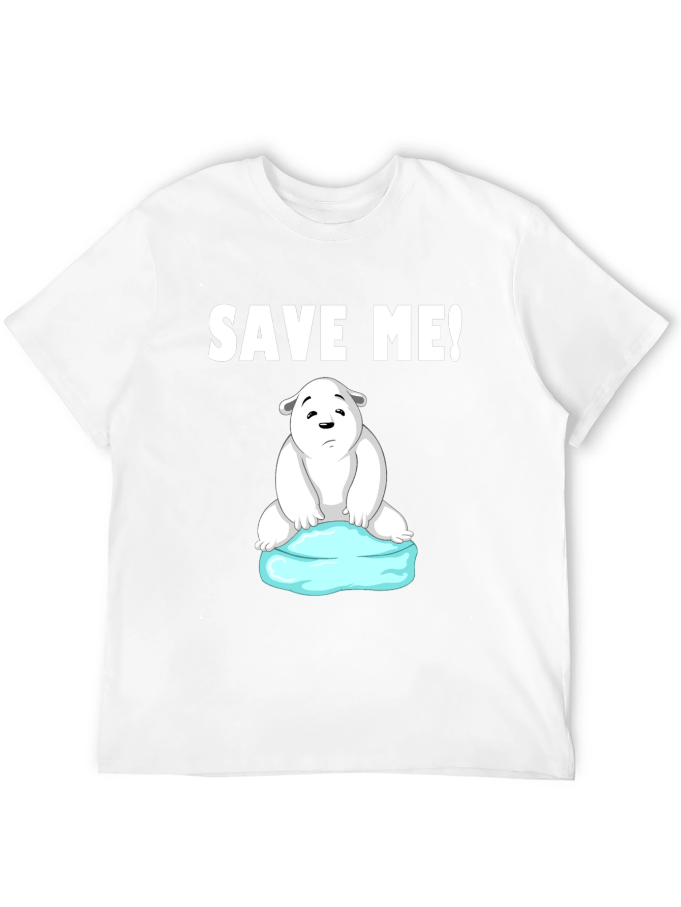 Save Me Polar Bear Graphic T-Shirt