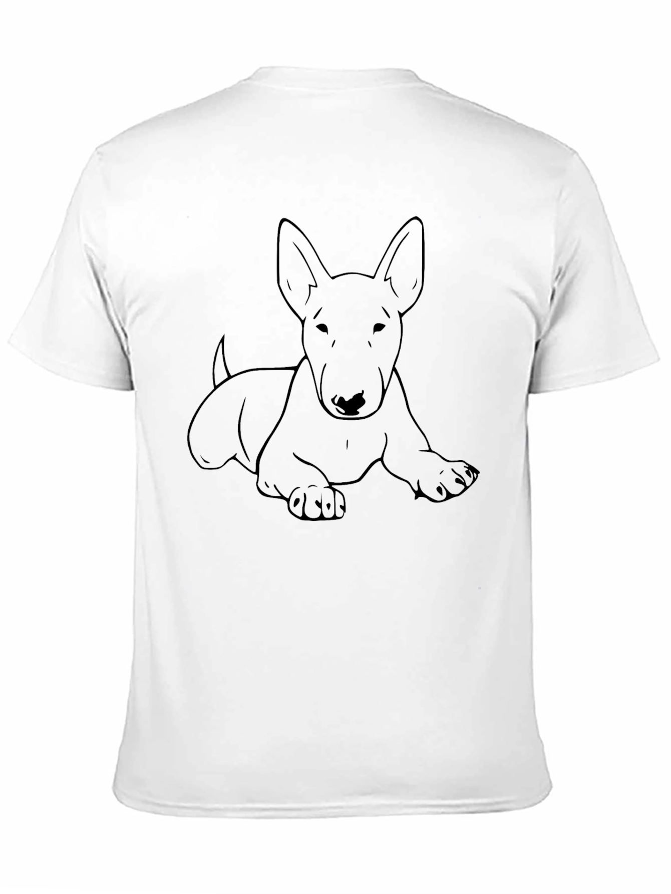 Bull Terrier Outline Graphic T-Shirt - Black