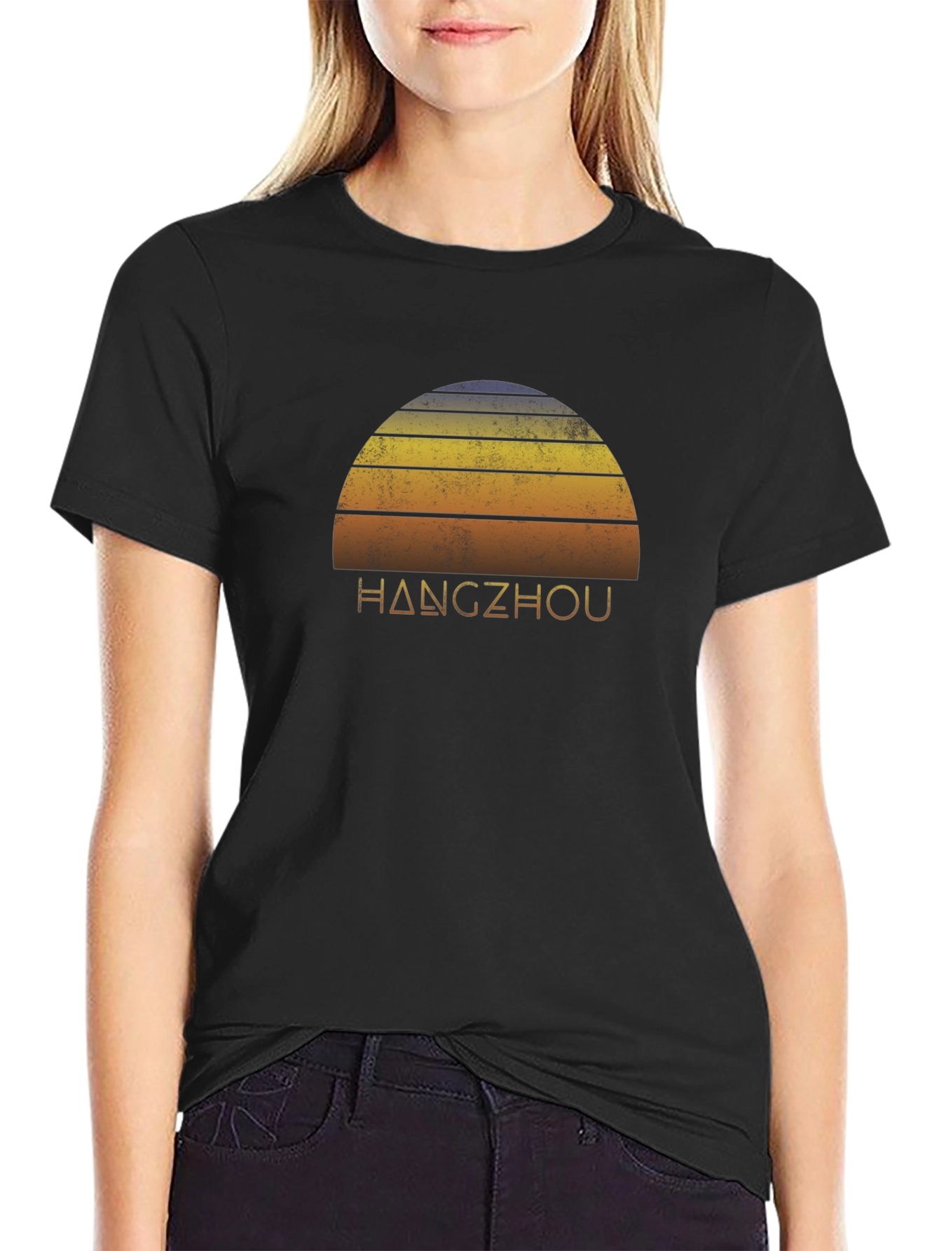 Hangzhou Retro Sunset Graphic Tee
