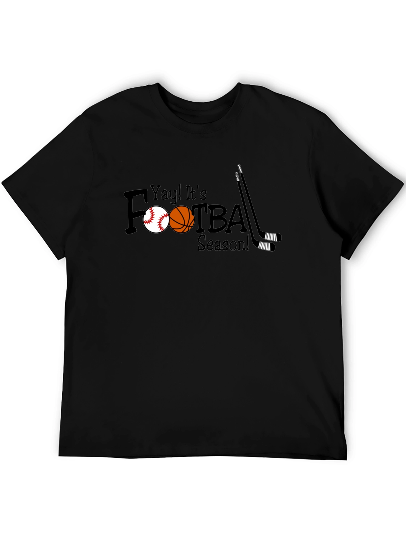 Yay Its Footba Season! Black Tee