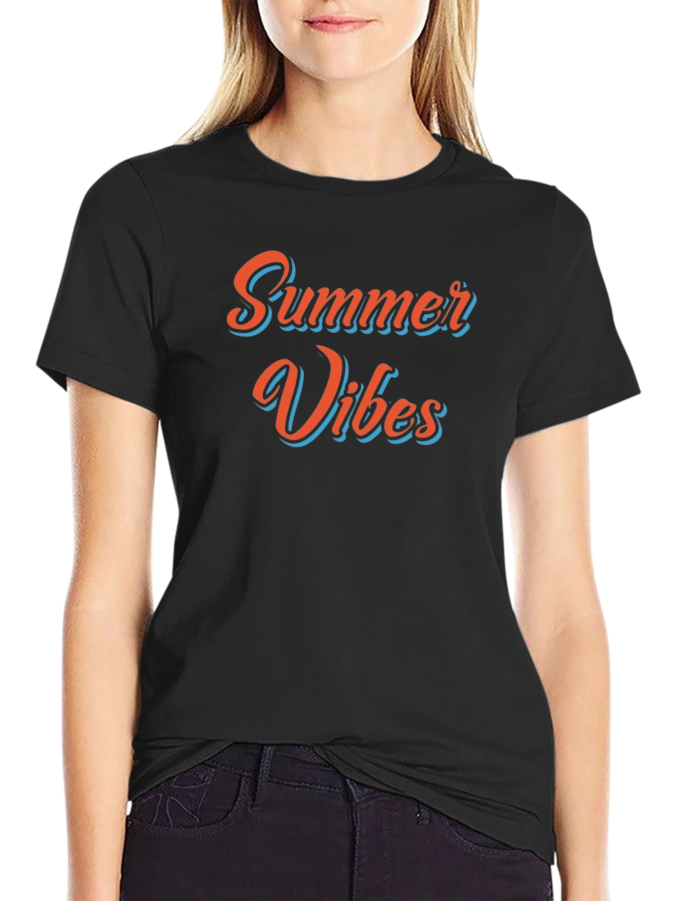 Summer Vibes Graphic Tee - Black T-Shirt