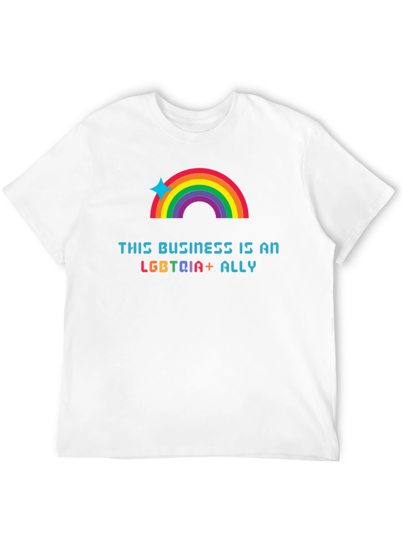 LGBTQIA+ Ally T-Shirt: Rainbow Pride Tee