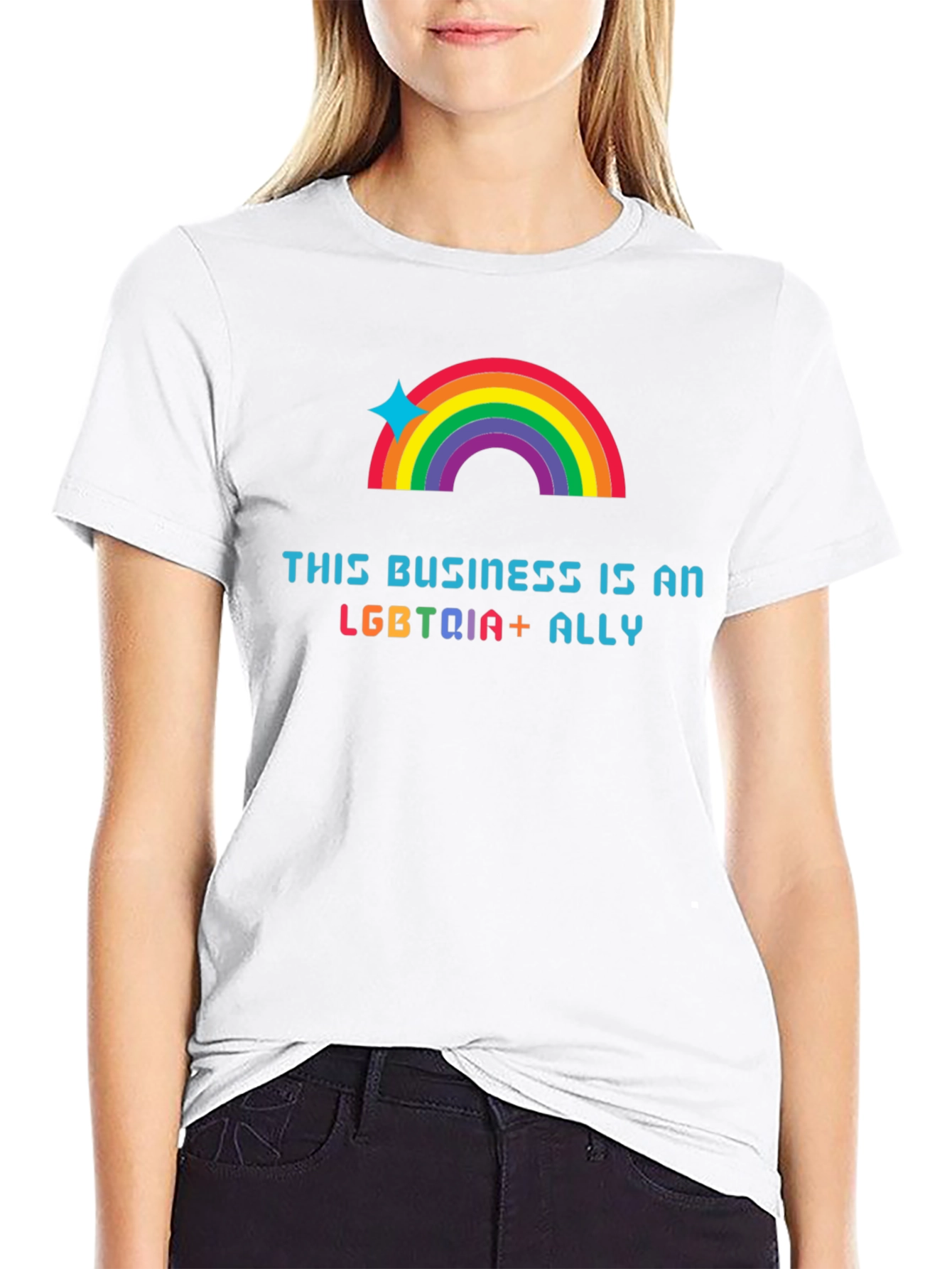 LGBTQIA+ Ally T-Shirt: Rainbow Pride Tee