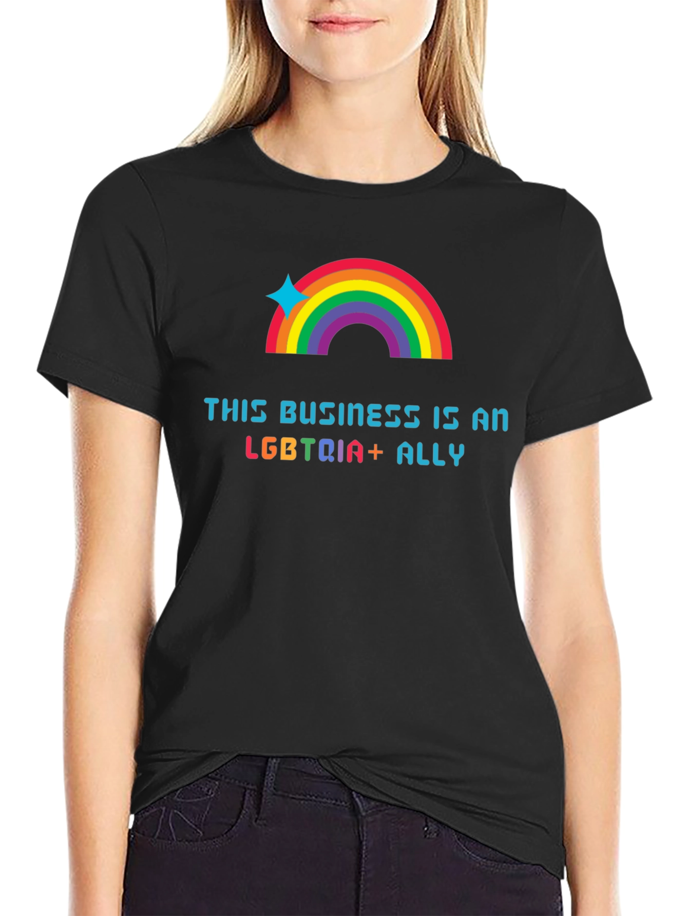 LGBTQIA+ Ally T-Shirt: Rainbow Pride Tee