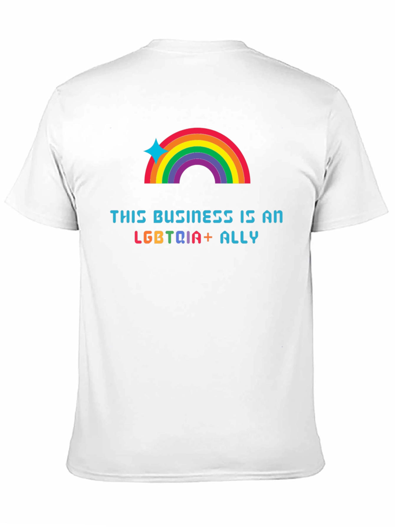 LGBTQIA+ Ally T-Shirt: Rainbow Pride Tee