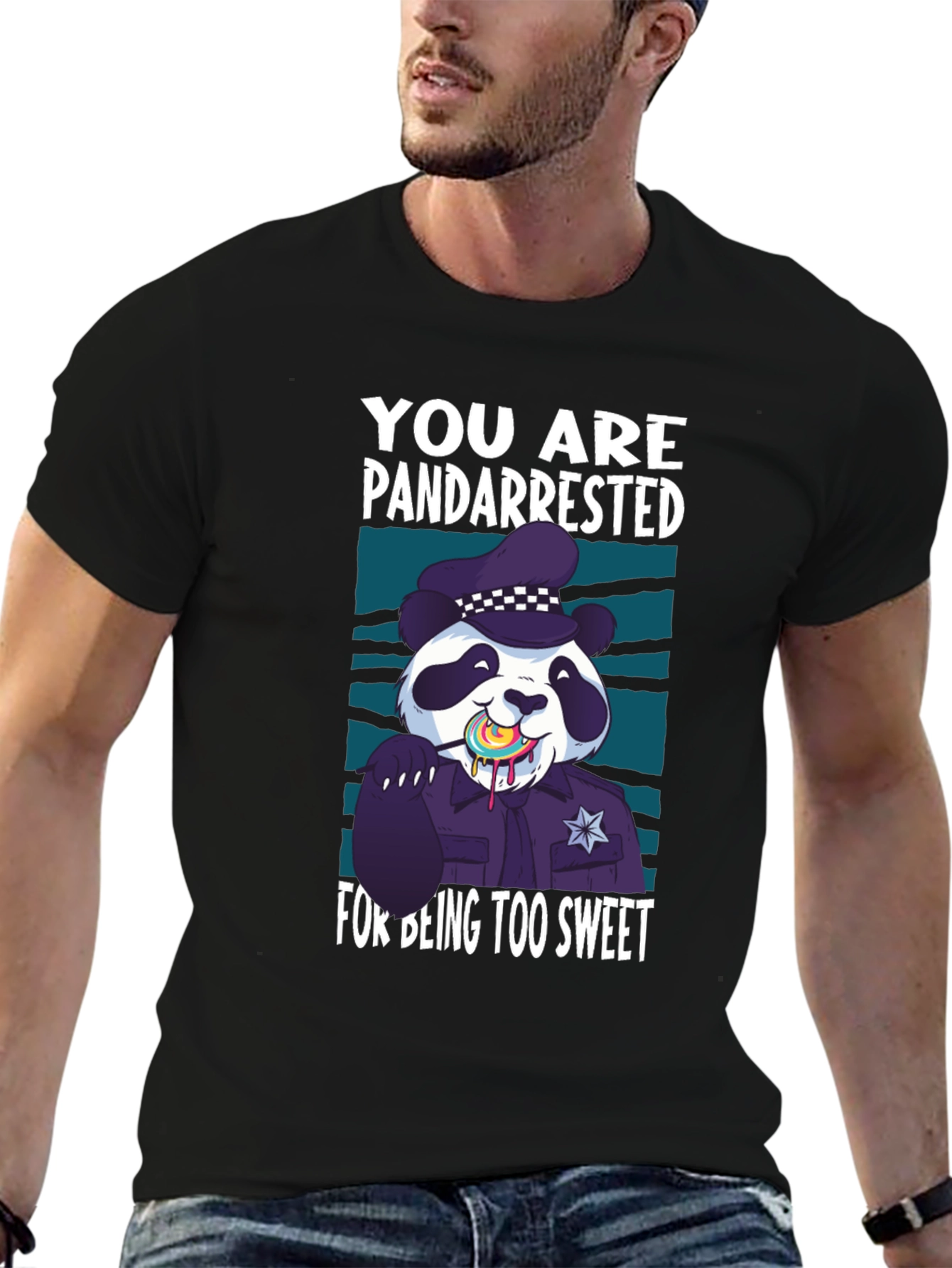 Pandarrested T-Shirt - Sweet Panda Police Design
