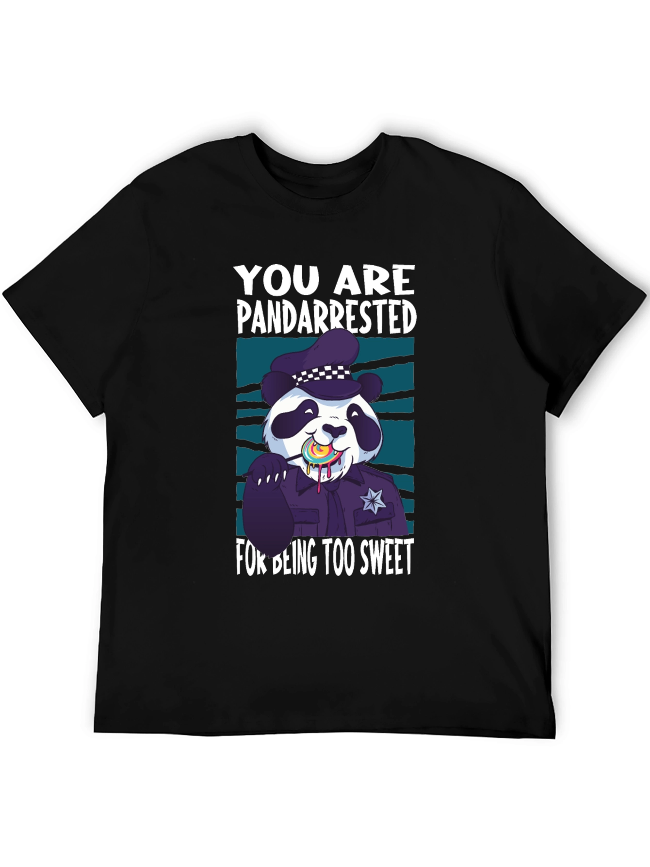 Pandarrested T-Shirt - Sweet Panda Police Design