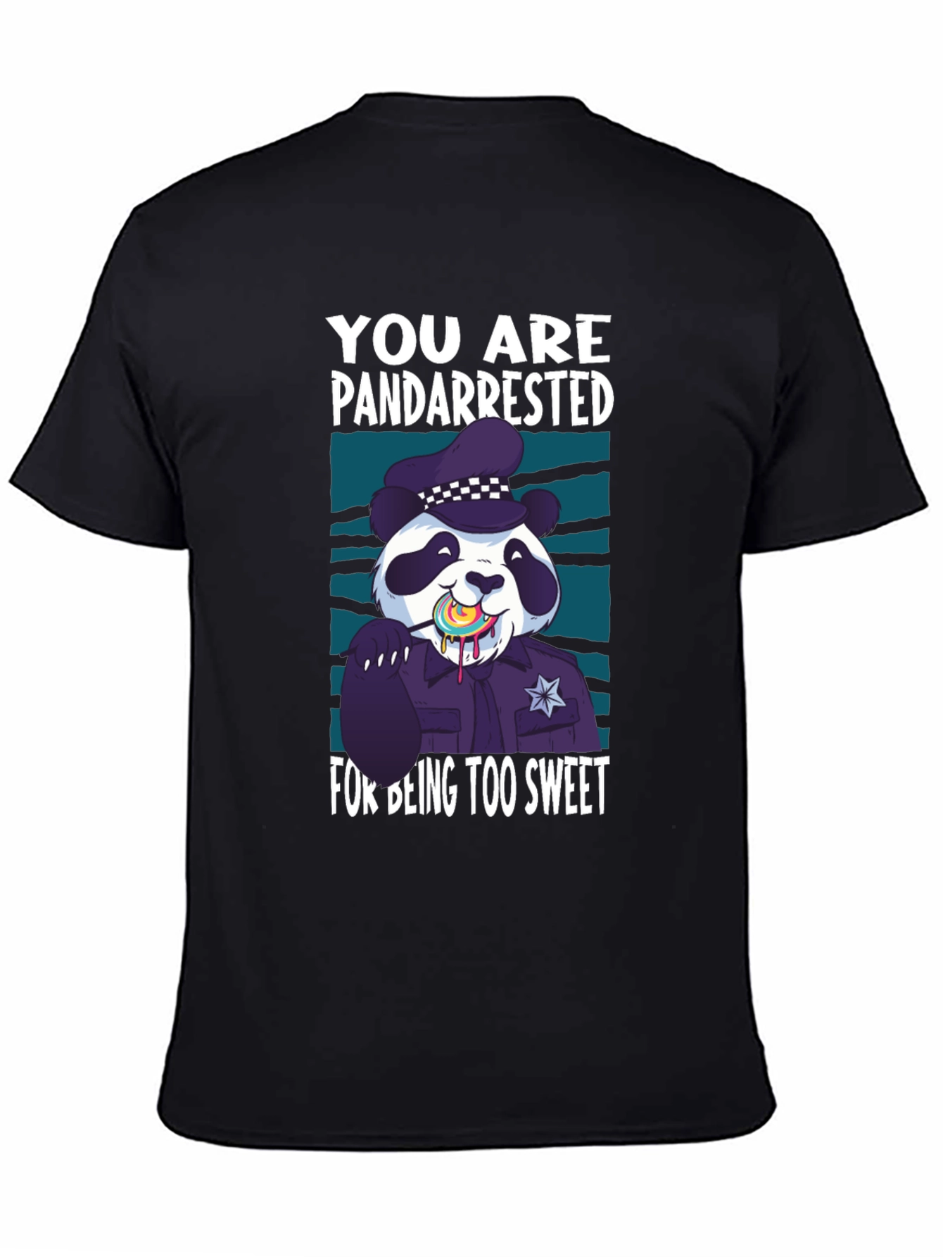 Pandarrested T-Shirt - Sweet Panda Police Design