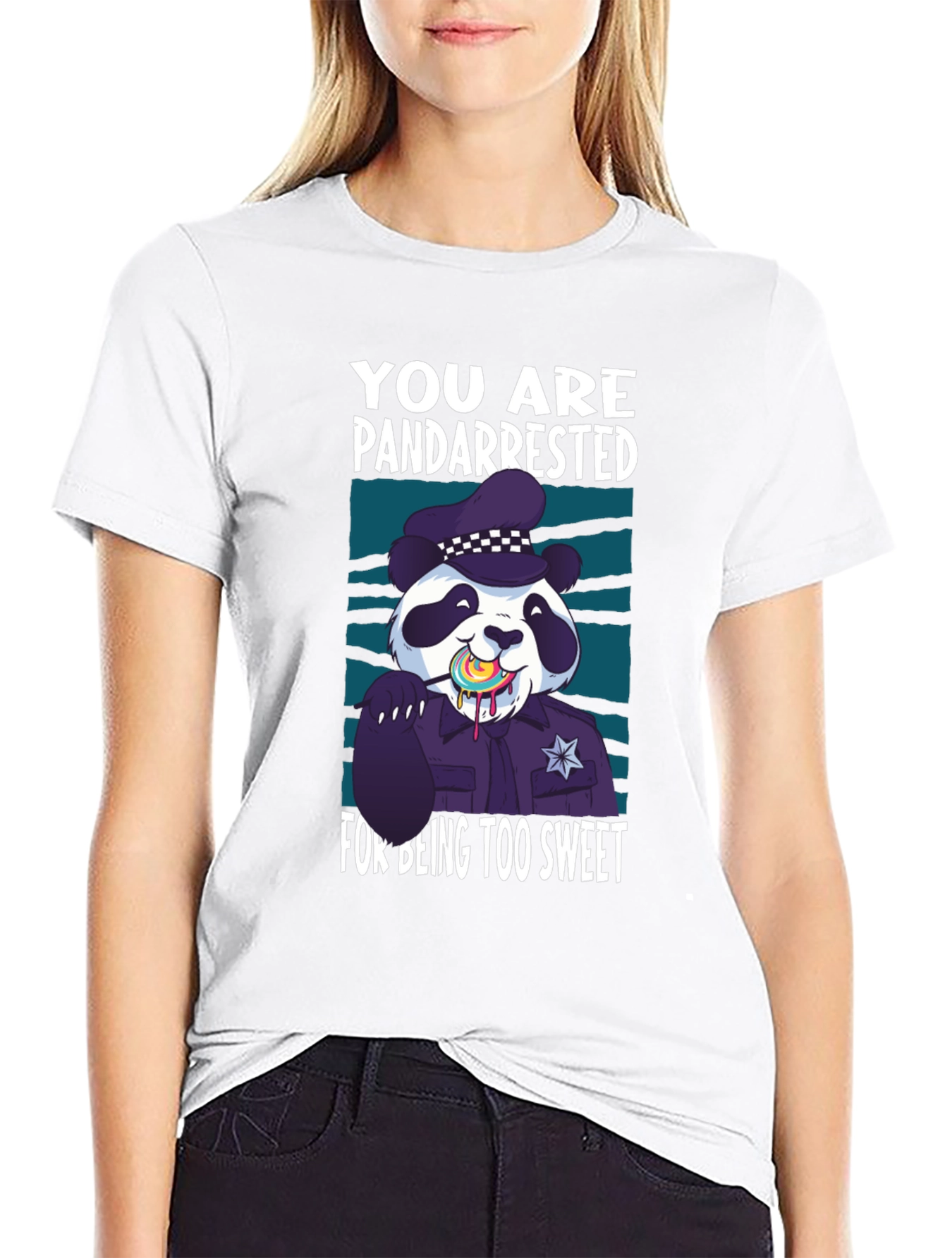 Pandarrested T-Shirt - Sweet Panda Police Design