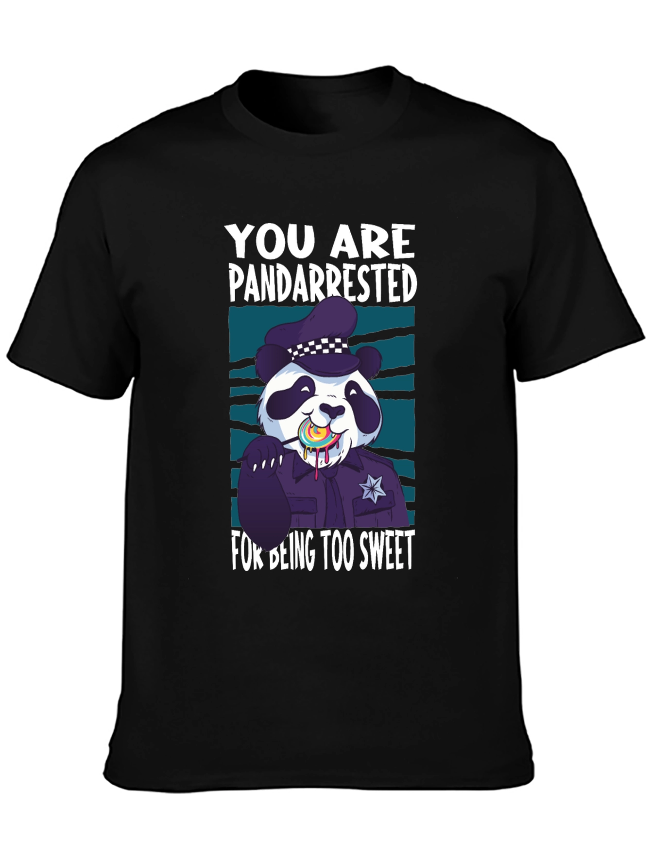 Pandarrested T-Shirt - Sweet Panda Police Design