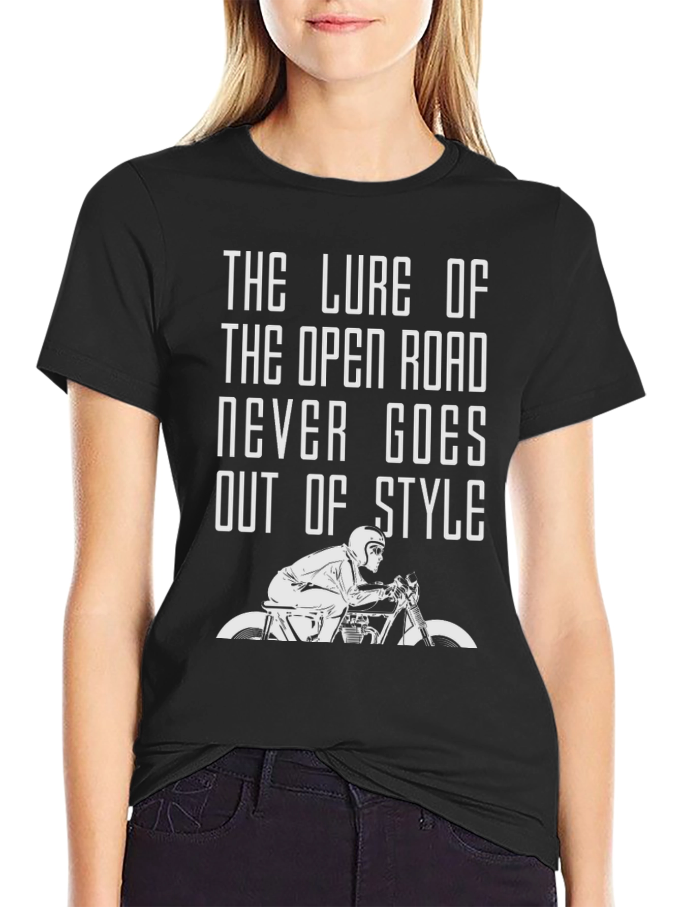 Open Road Motorcycle Graphic T-Shirt