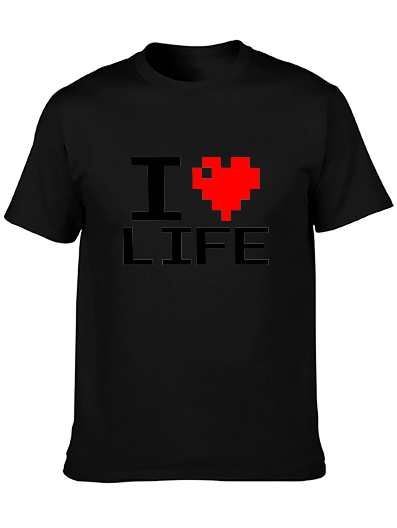 Pixel Heart Graphic Tee - I Love Life