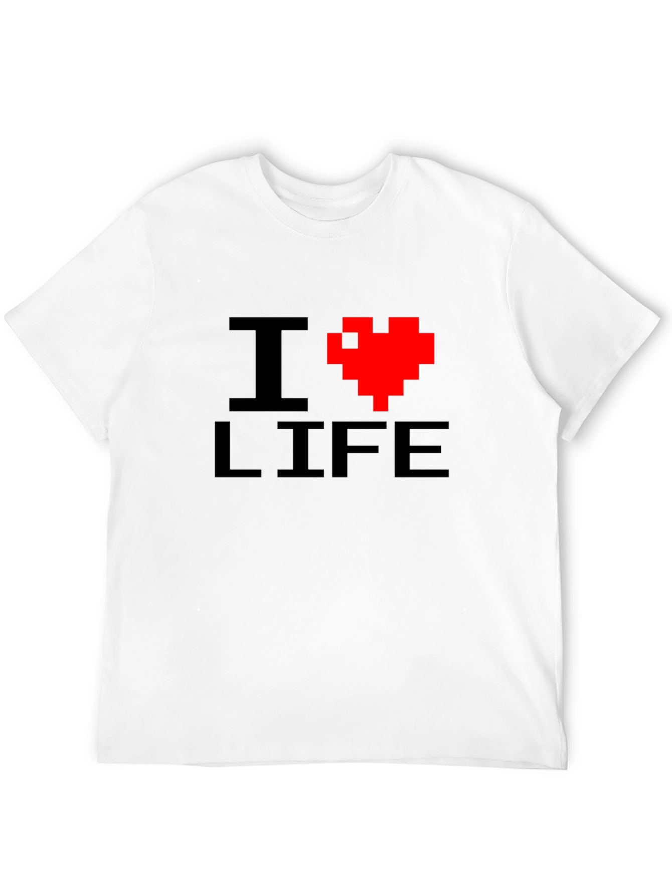 Pixel Heart Graphic Tee - I Love Life