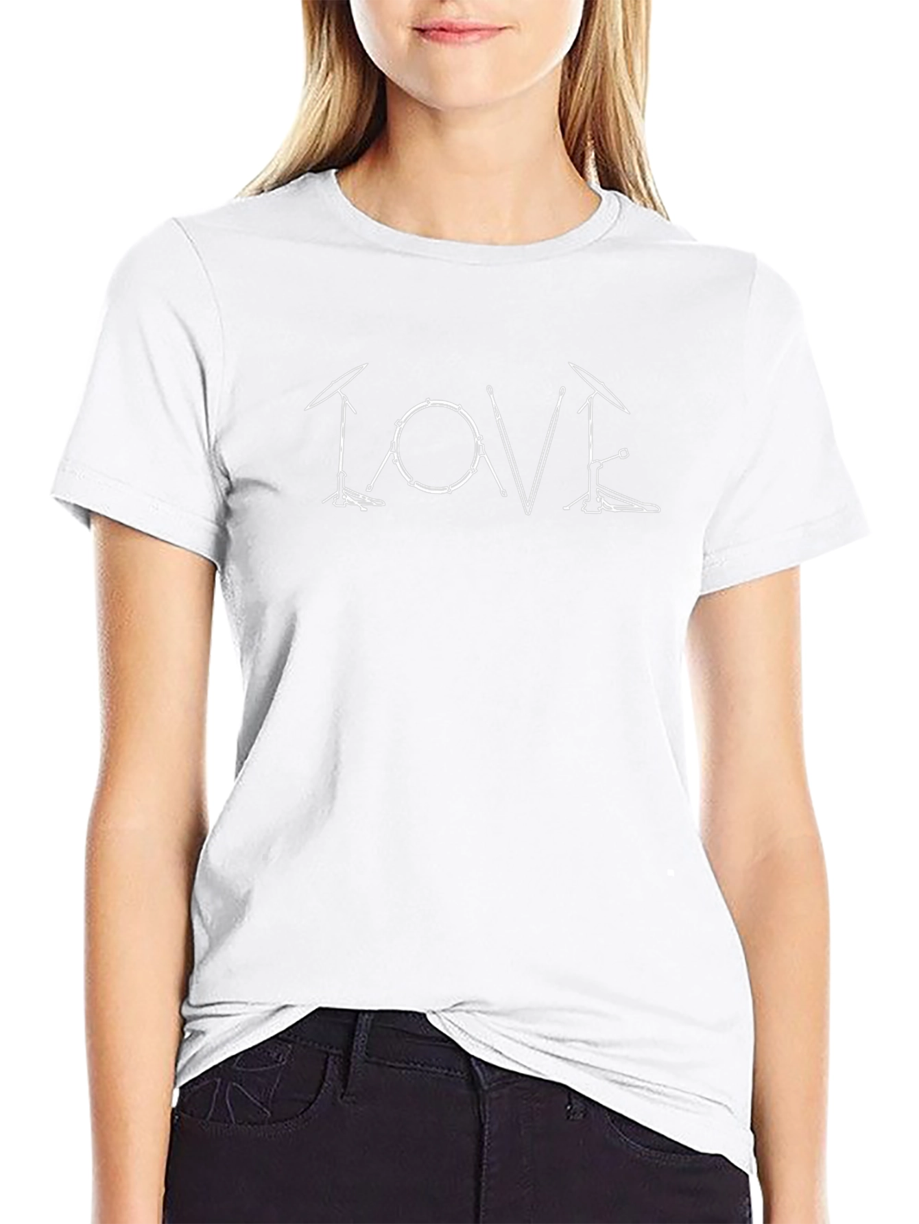 Drum Set LOVE Graphic T-Shirt