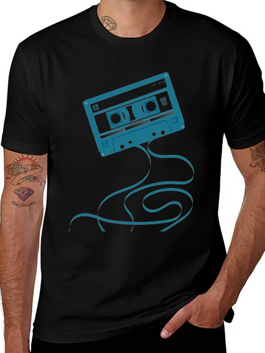 Retro Cassette Tape Graphic T-Shirt - Cool Music Lover Tee