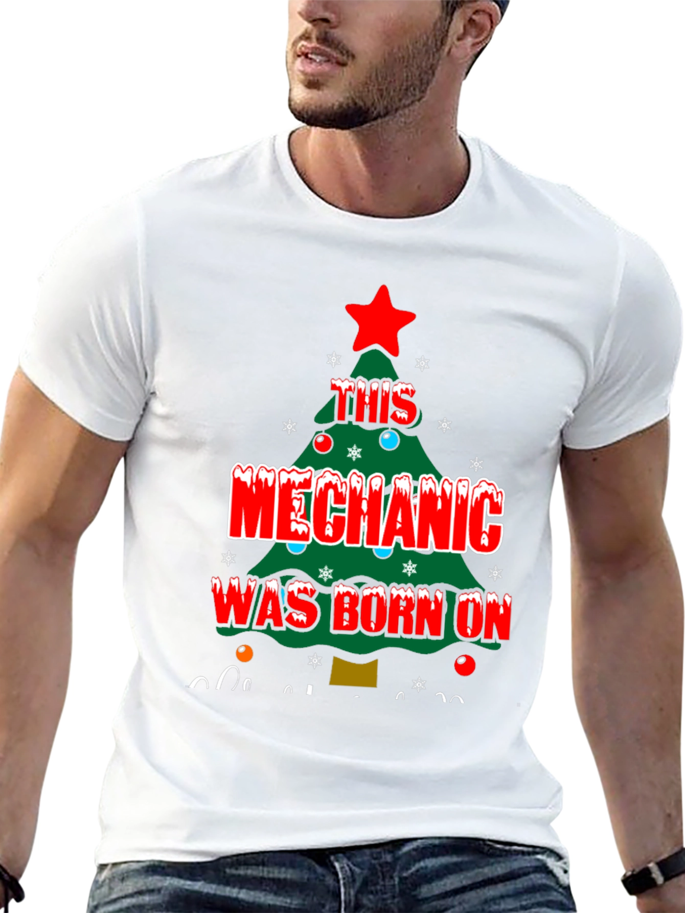 Mechanic Christmas Tree T-Shirt