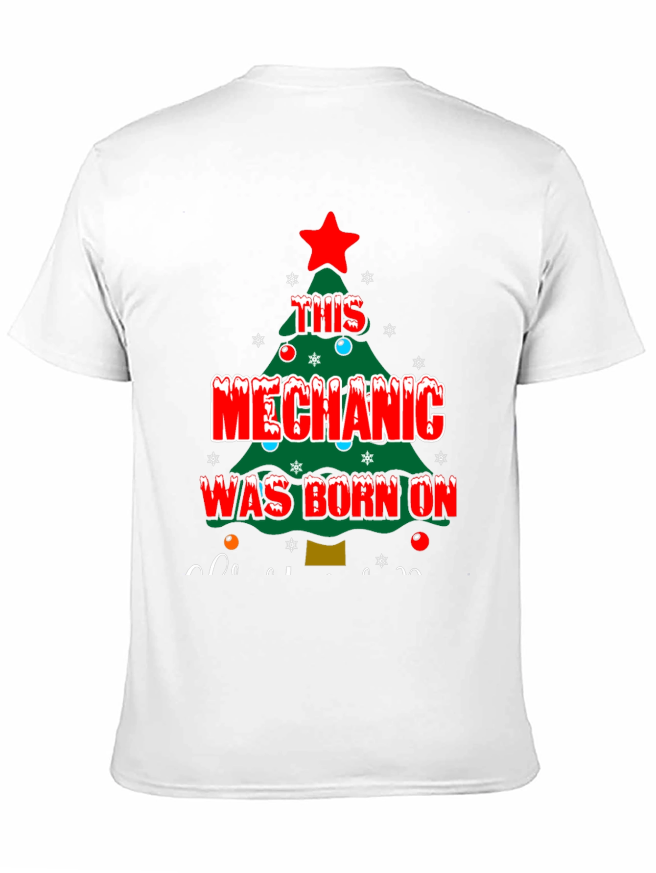 Mechanic Christmas Tree T-Shirt