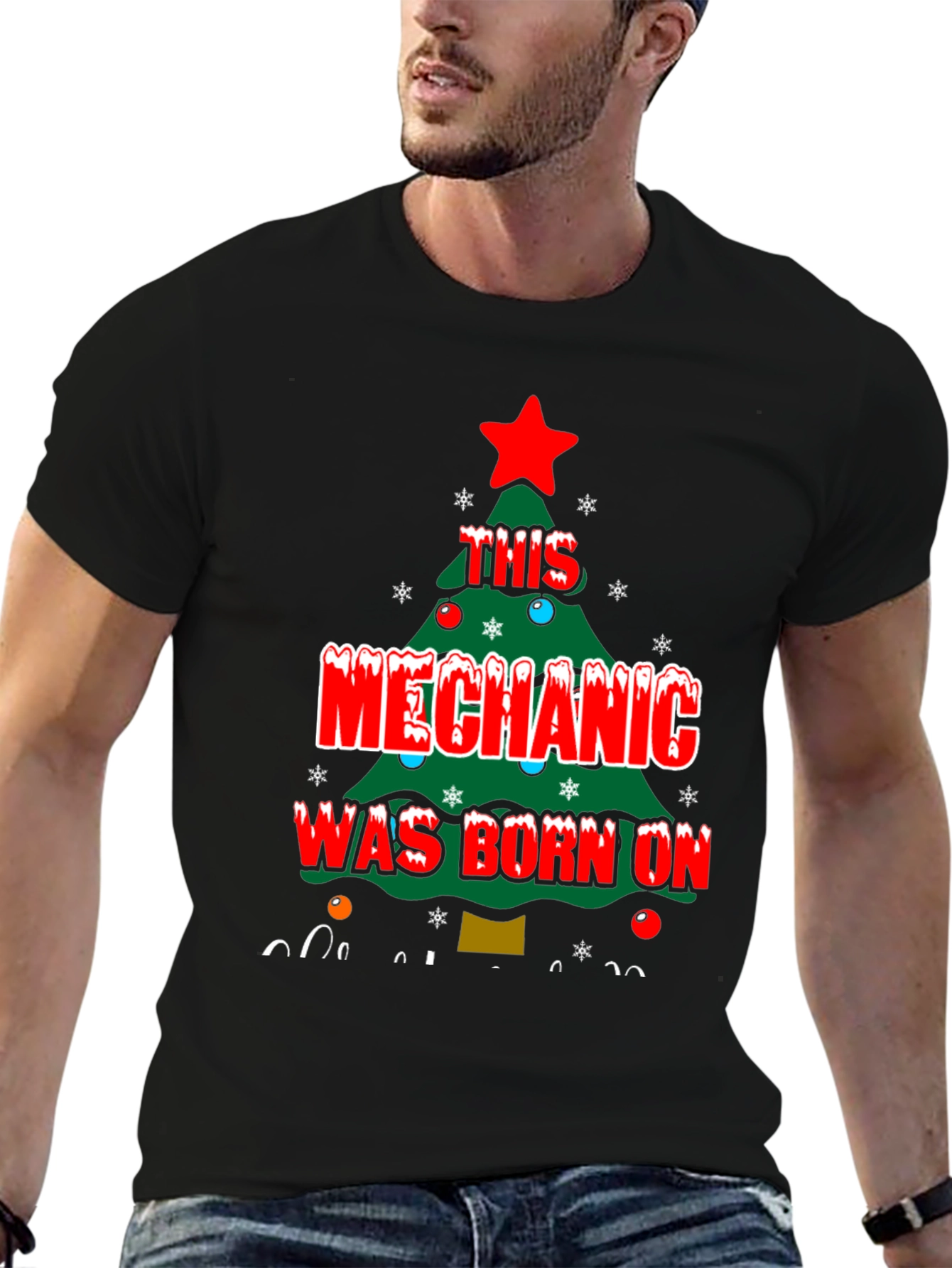 Mechanic Christmas Tree T-Shirt