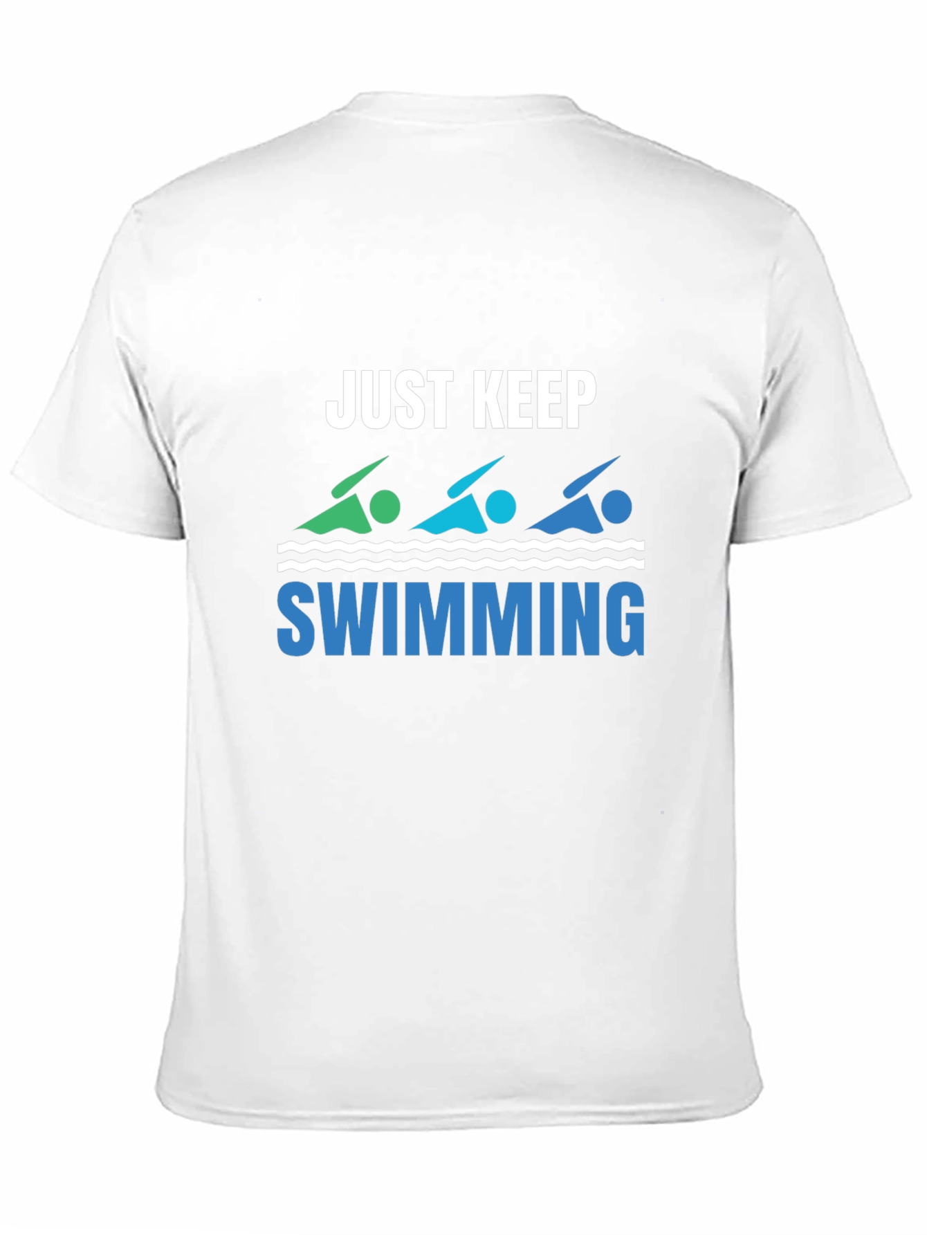 Just Keep Swimming Black Graphic T-Shirt