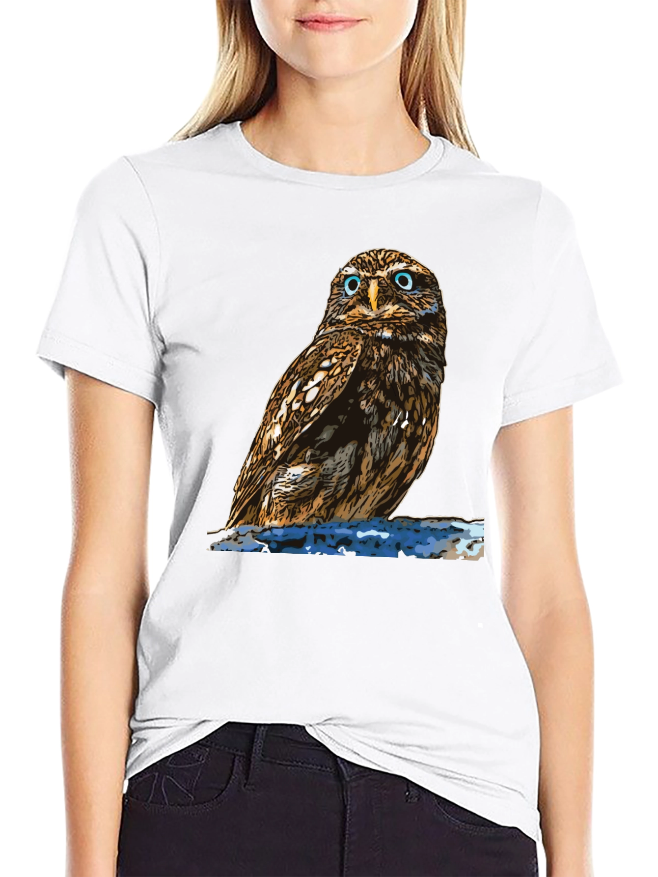 Owl Graphic Print T-Shirt