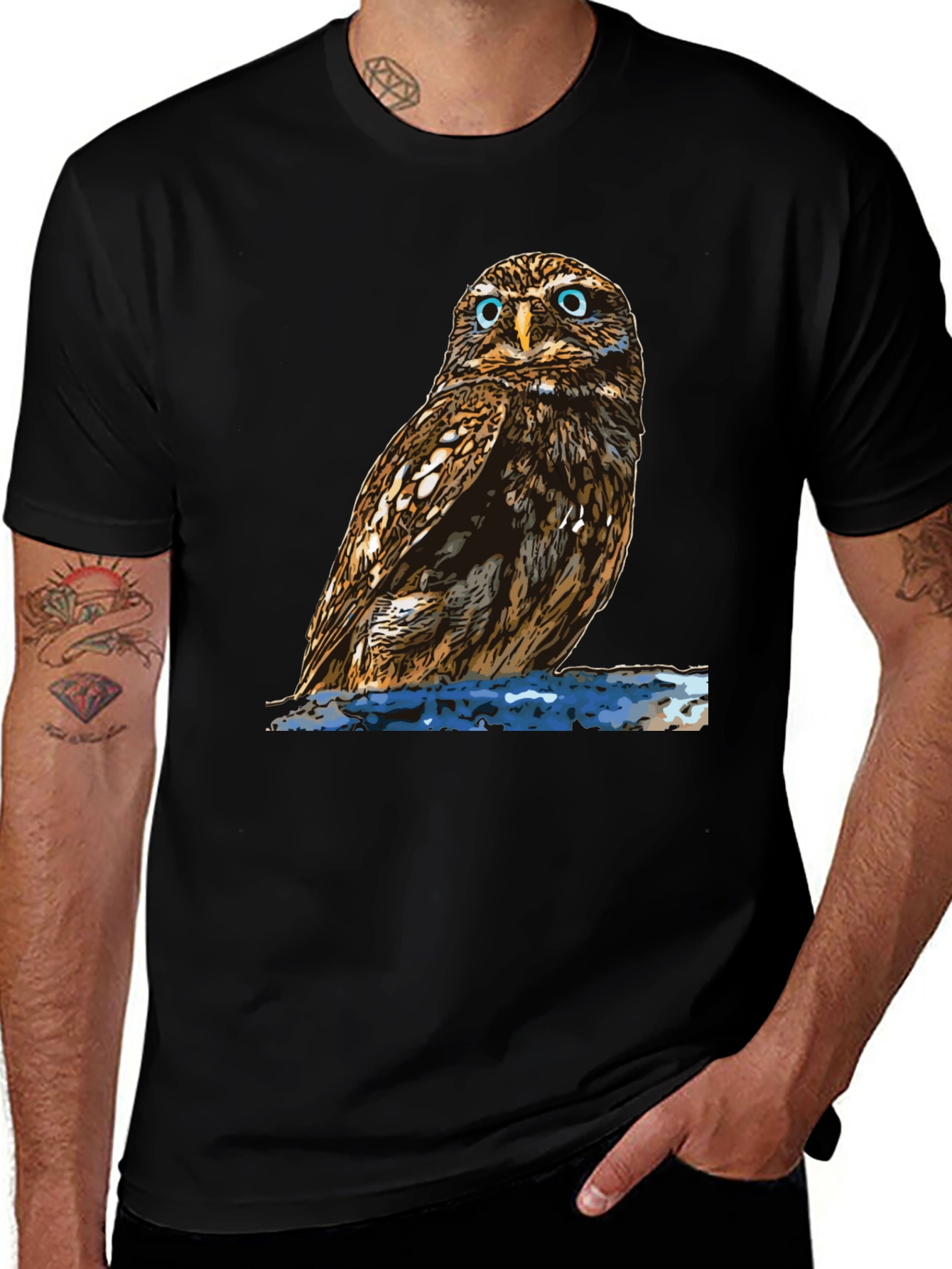 Owl Graphic Print T-Shirt
