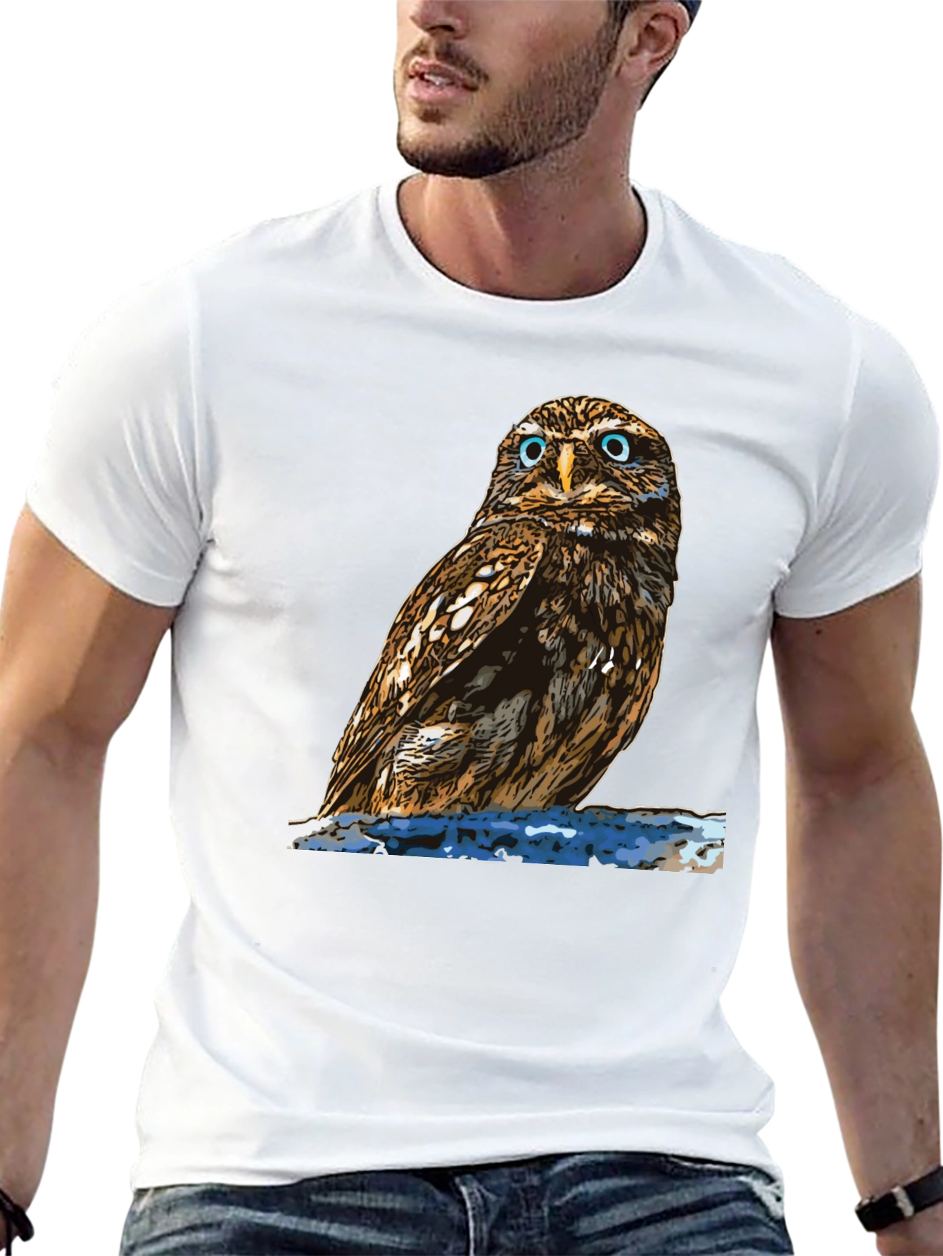 Owl Graphic Print T-Shirt