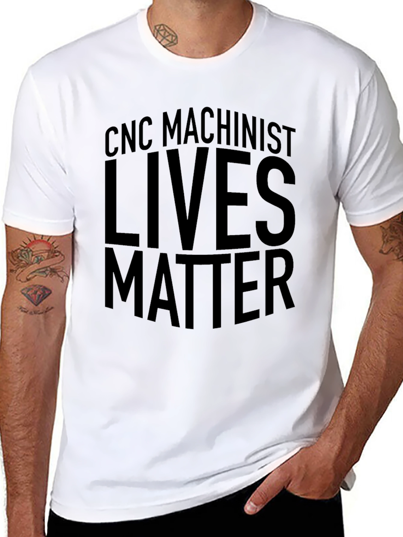 CNC Machinist Lives Matter Black T-Shirt