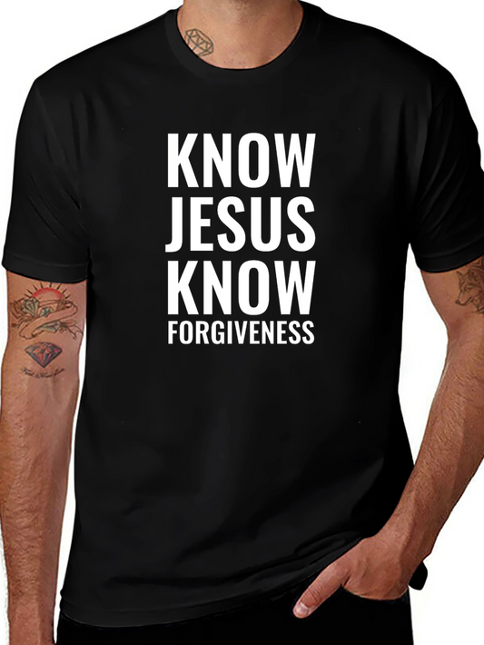 Know Jesus Black Graphic Tee
