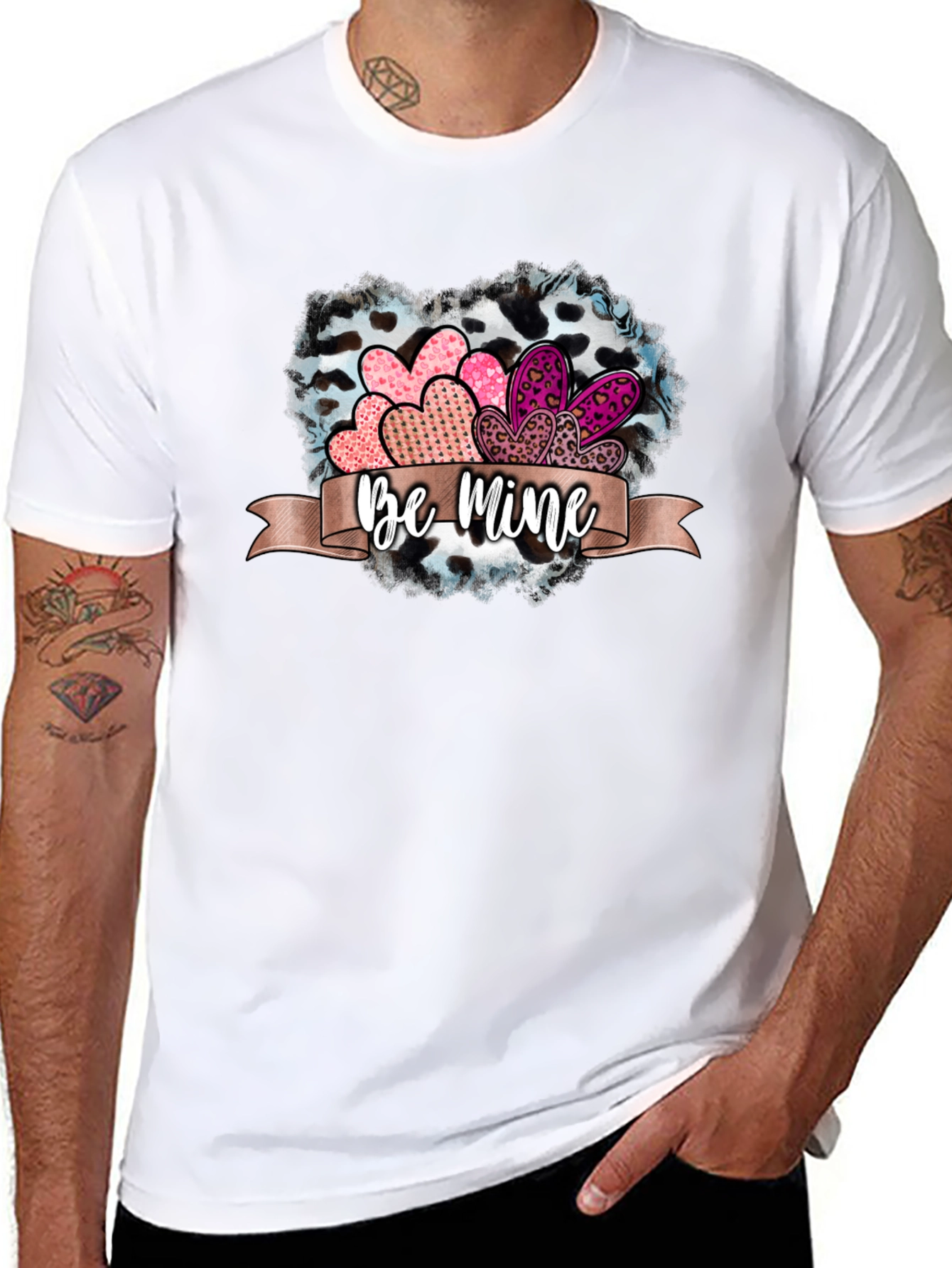 Be Mine Valentines Day Heart Graphic Tee