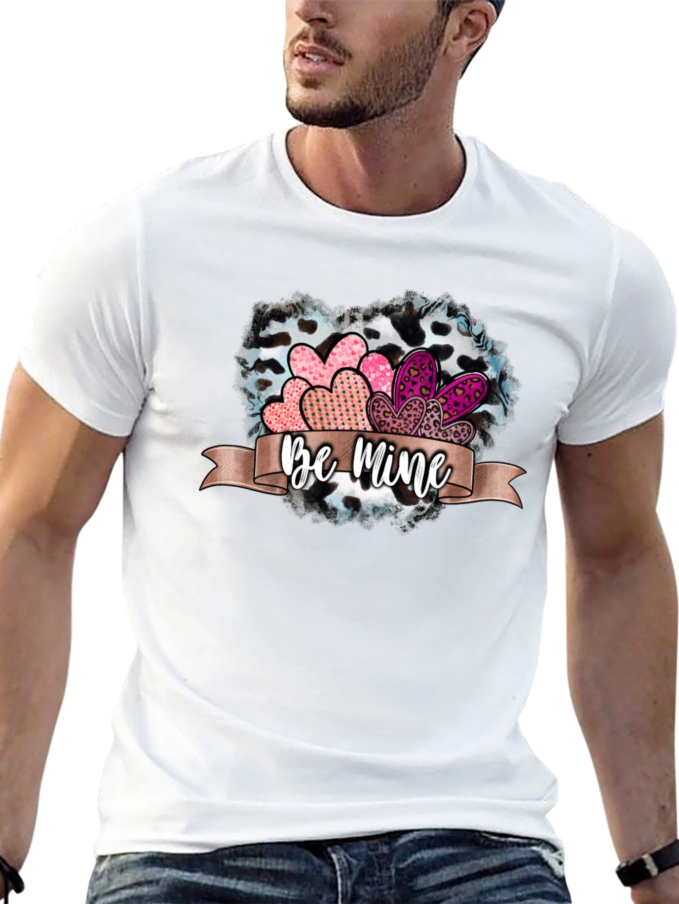 Be Mine Valentines Day Heart Graphic Tee