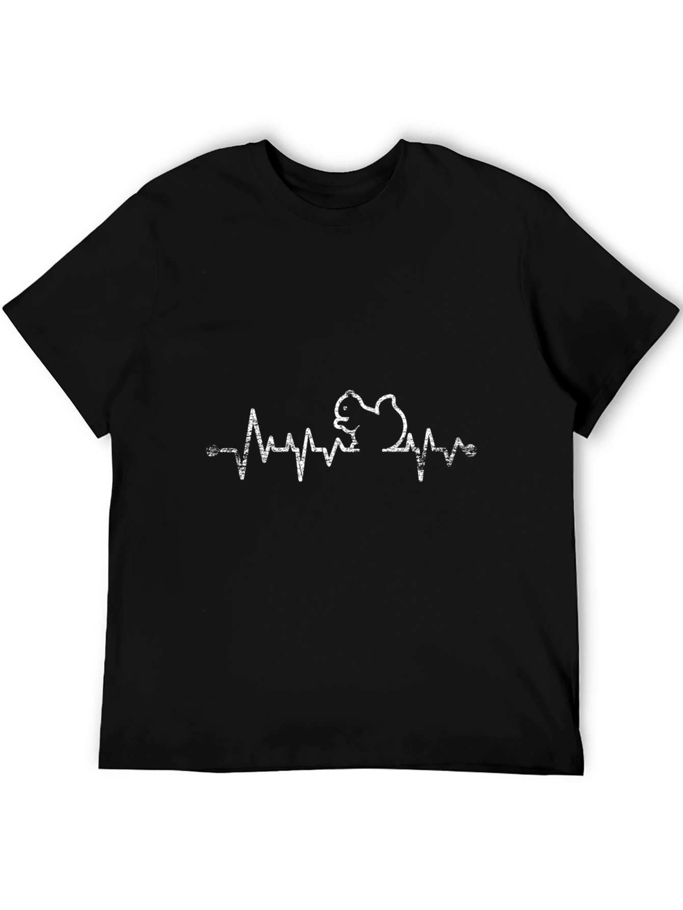 Squirrel Heartbeat T-Shirt - Black