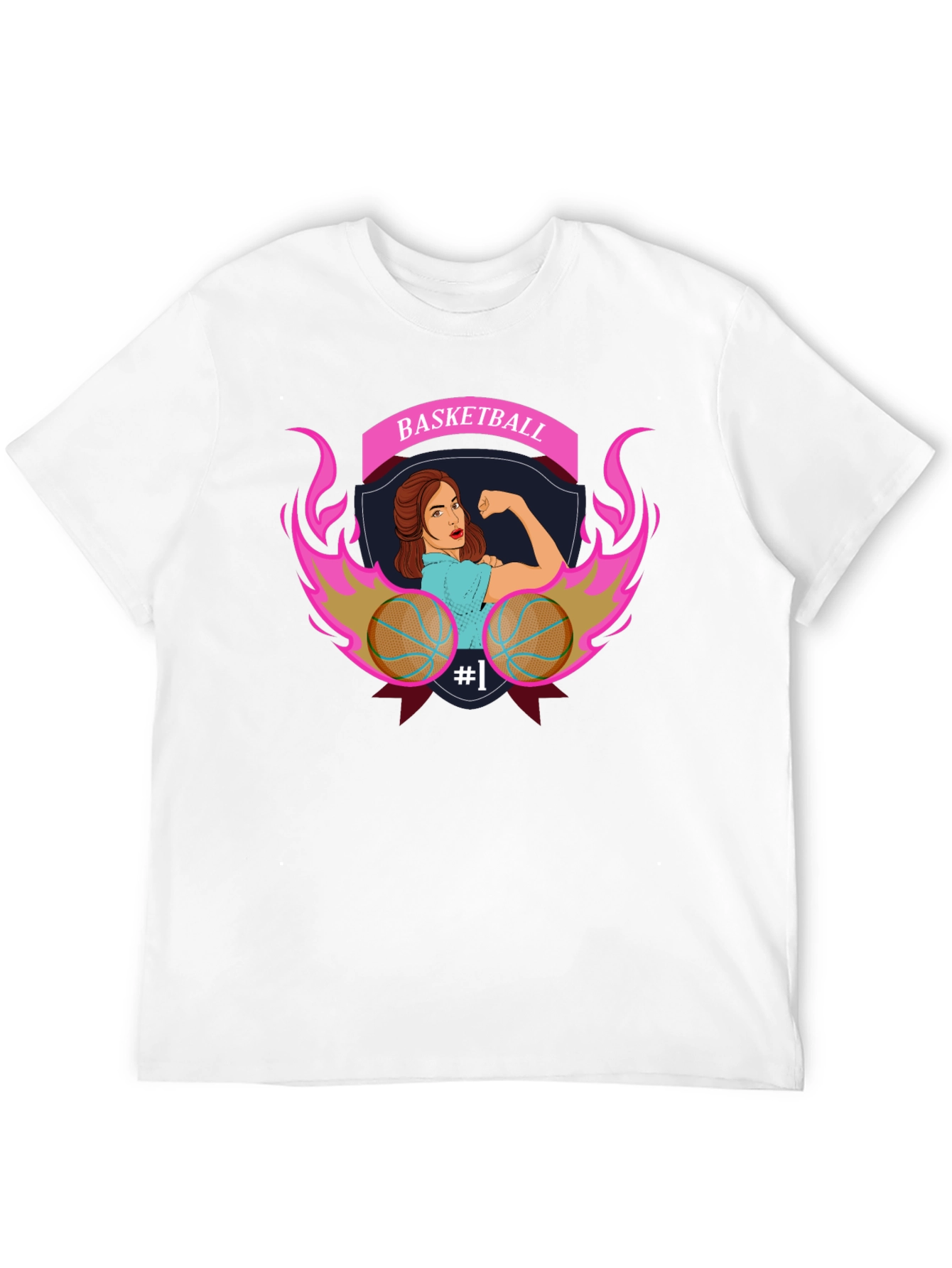 Basketball Strong Woman Graphic T-Shirt