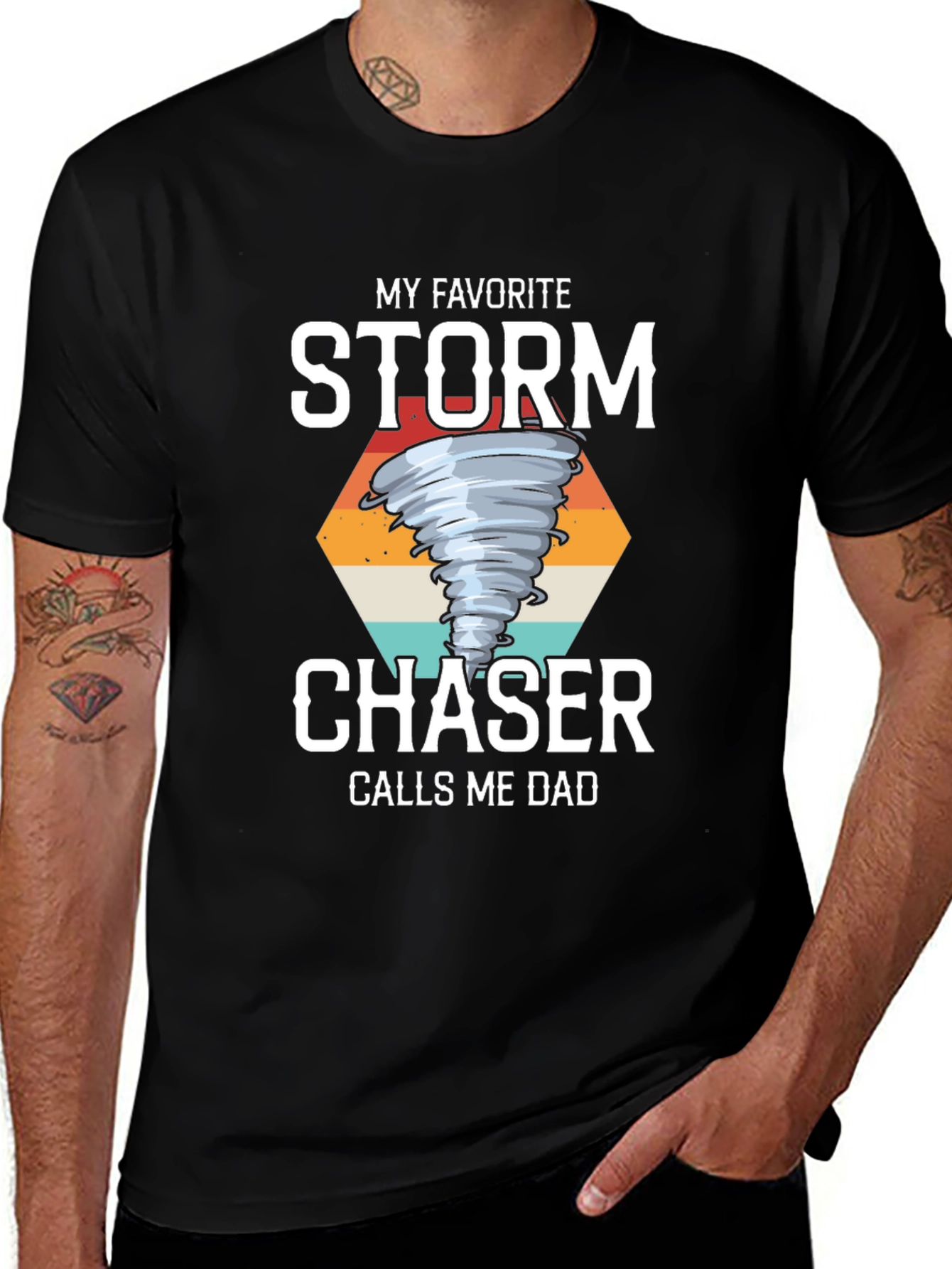 Storm Chaser Dad T-Shirt Tornado Graphic Tee