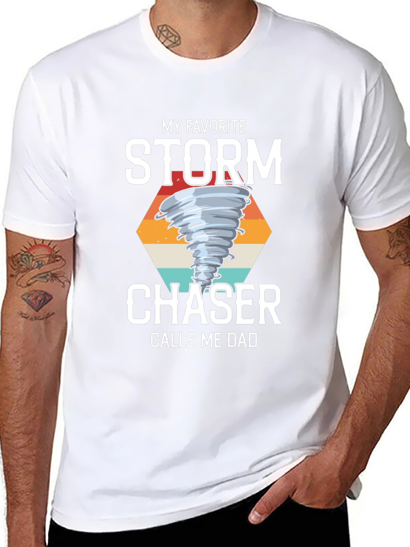 Storm Chaser Dad T-Shirt Tornado Graphic Tee