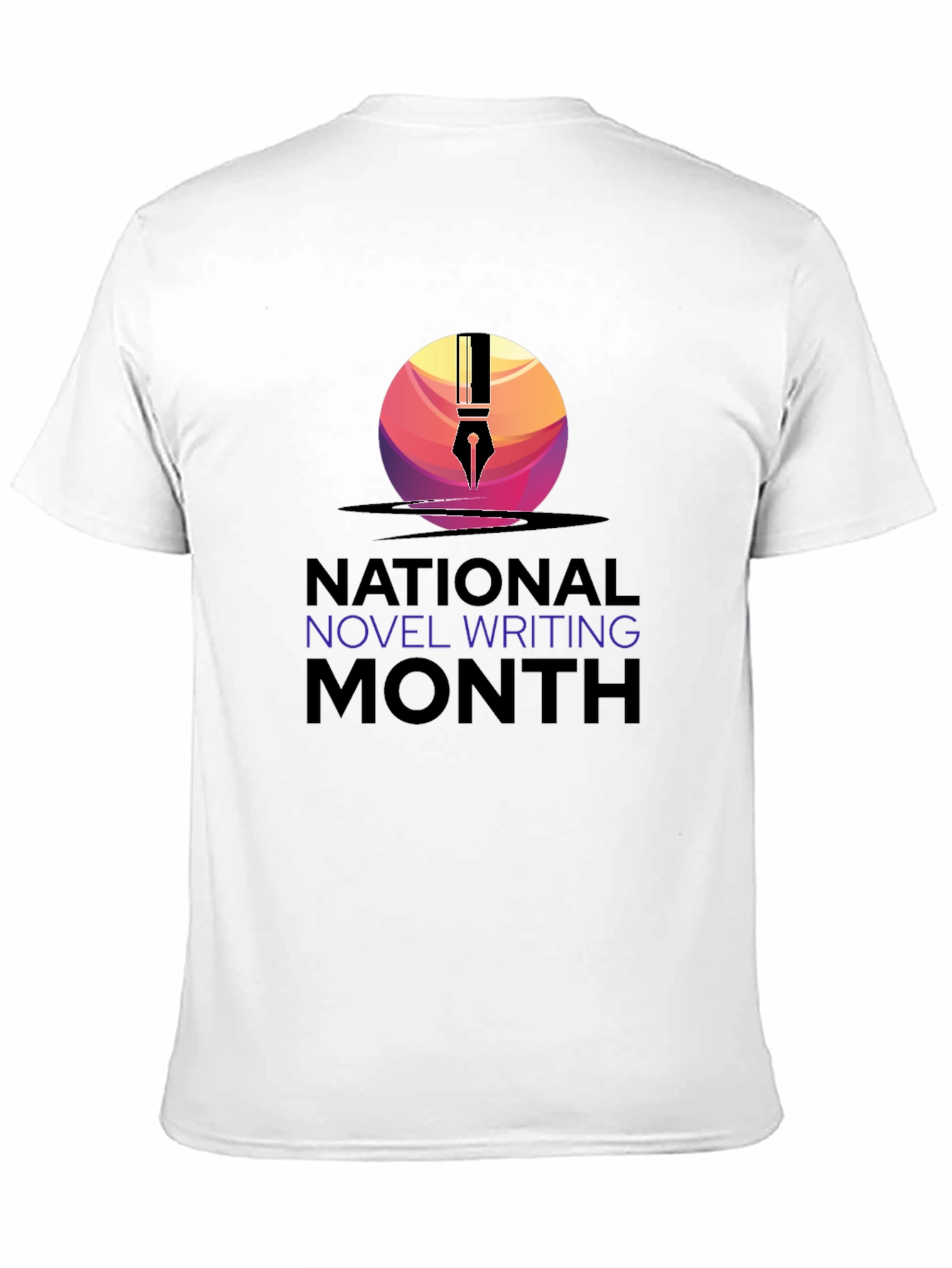 National Novel Writing Month T-Shirt - Mens Black Tee