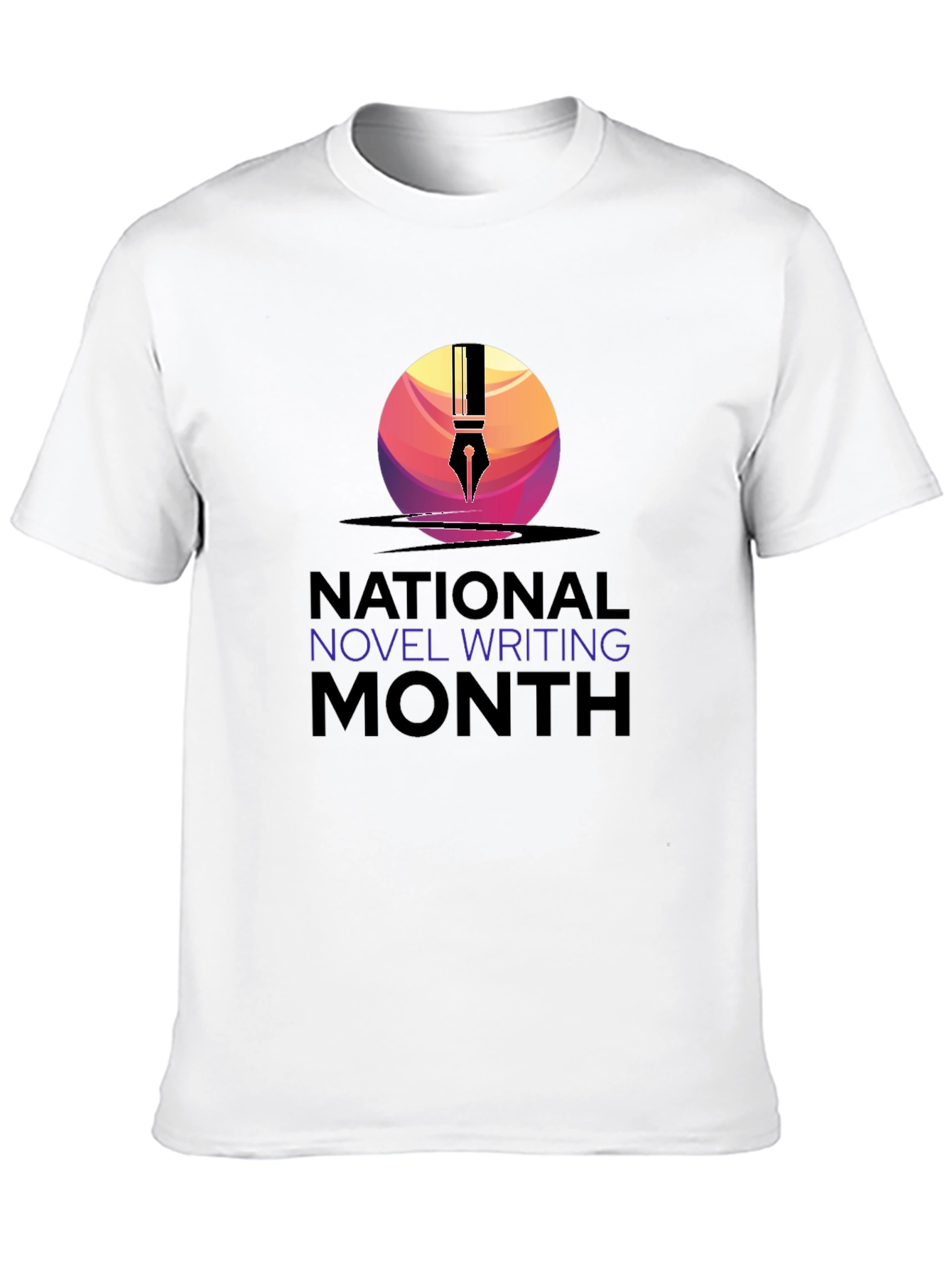 National Novel Writing Month T-Shirt - Mens Black Tee