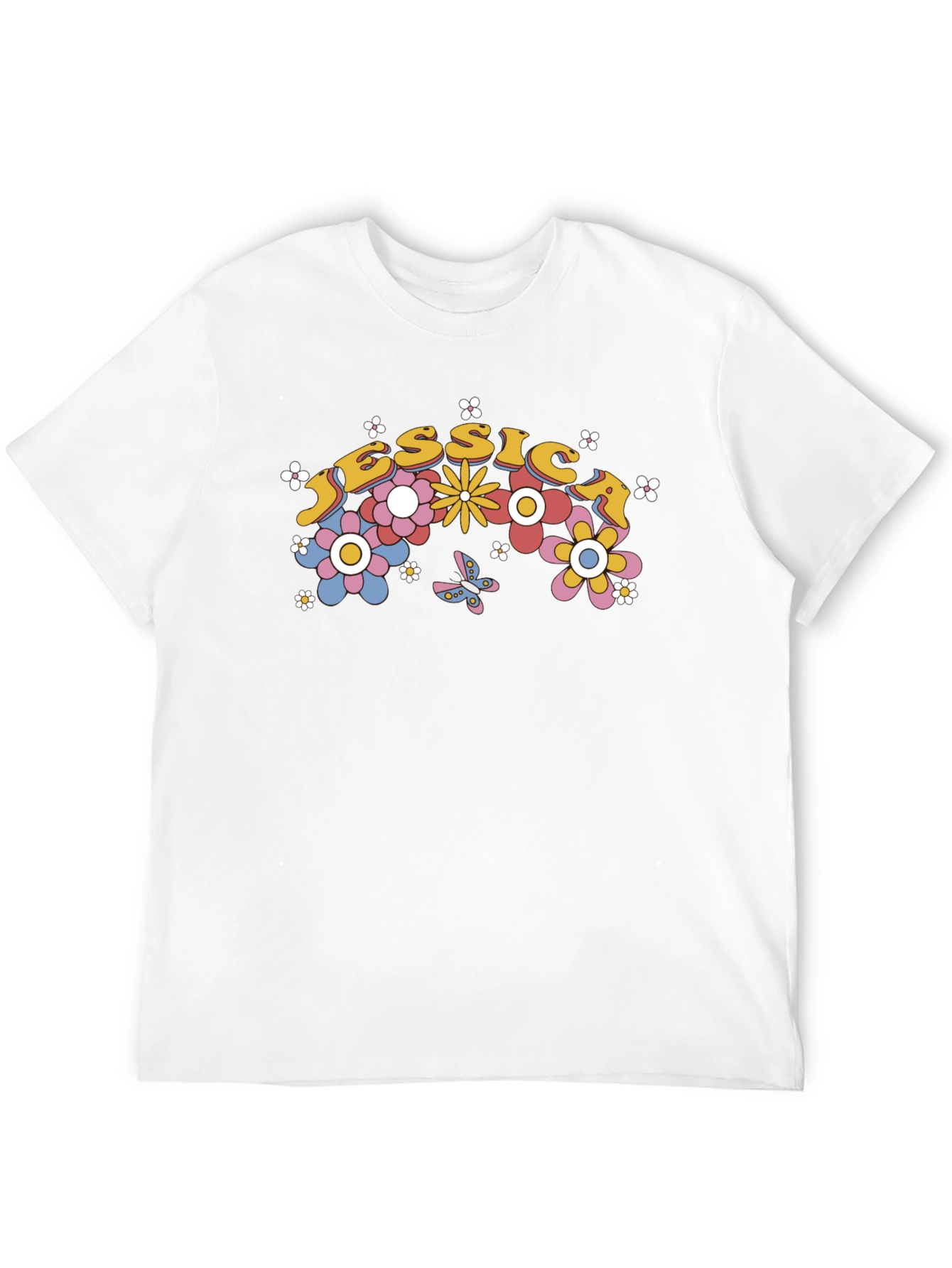 Jessica Flower Power Retro T-Shirt