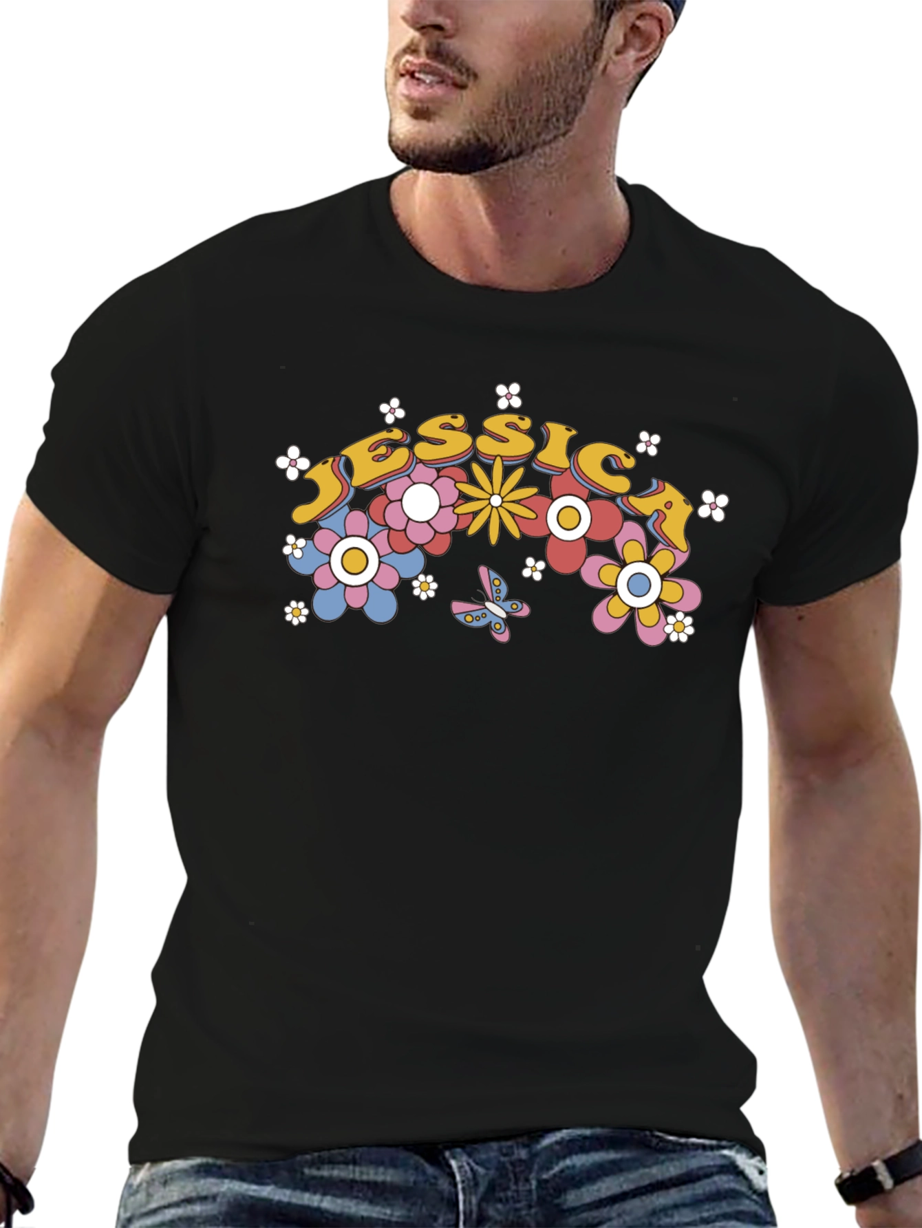 Jessica Flower Power Retro T-Shirt