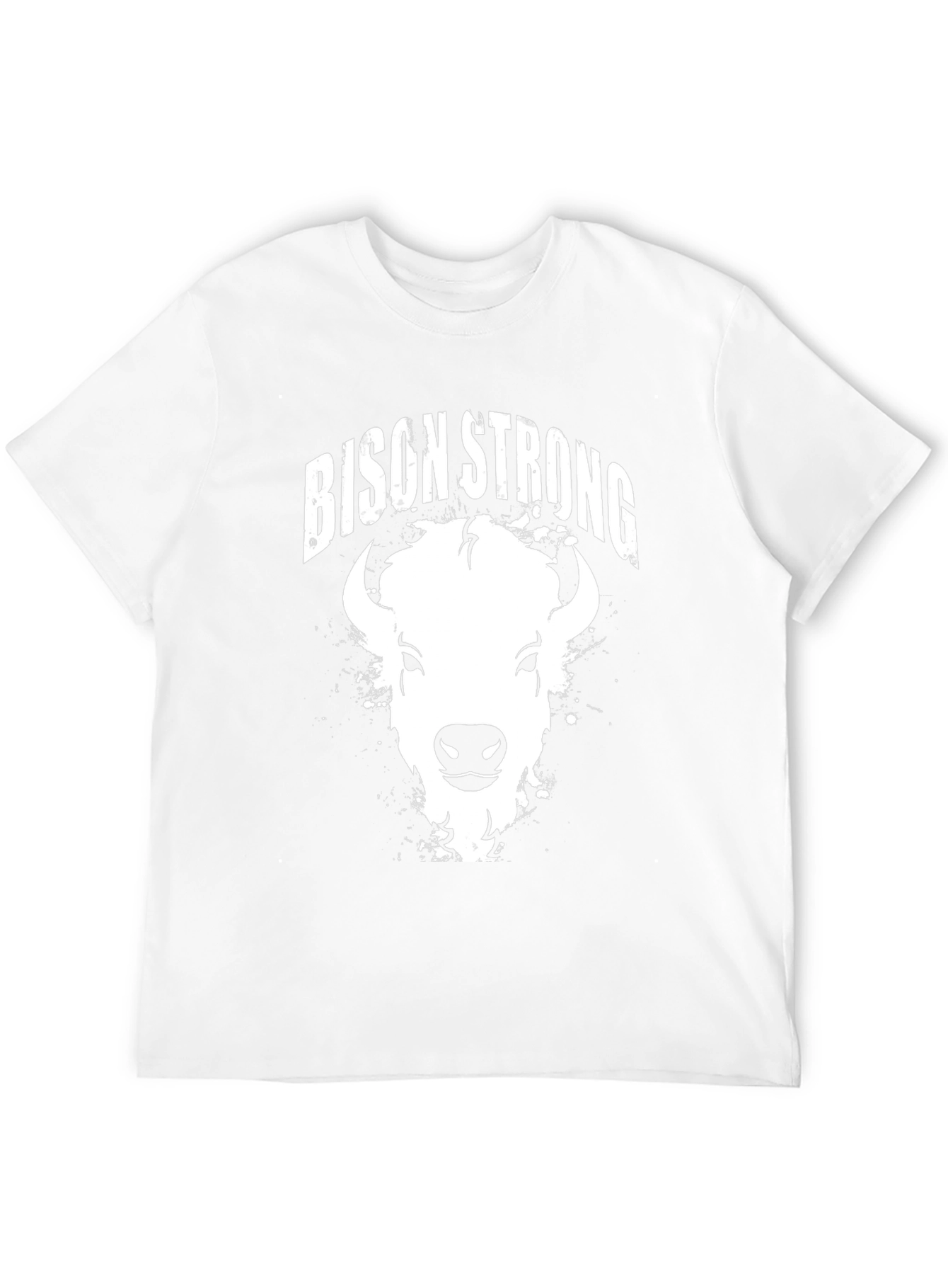 Bison Strong Graphic Tee - Black Cotton T-Shirt