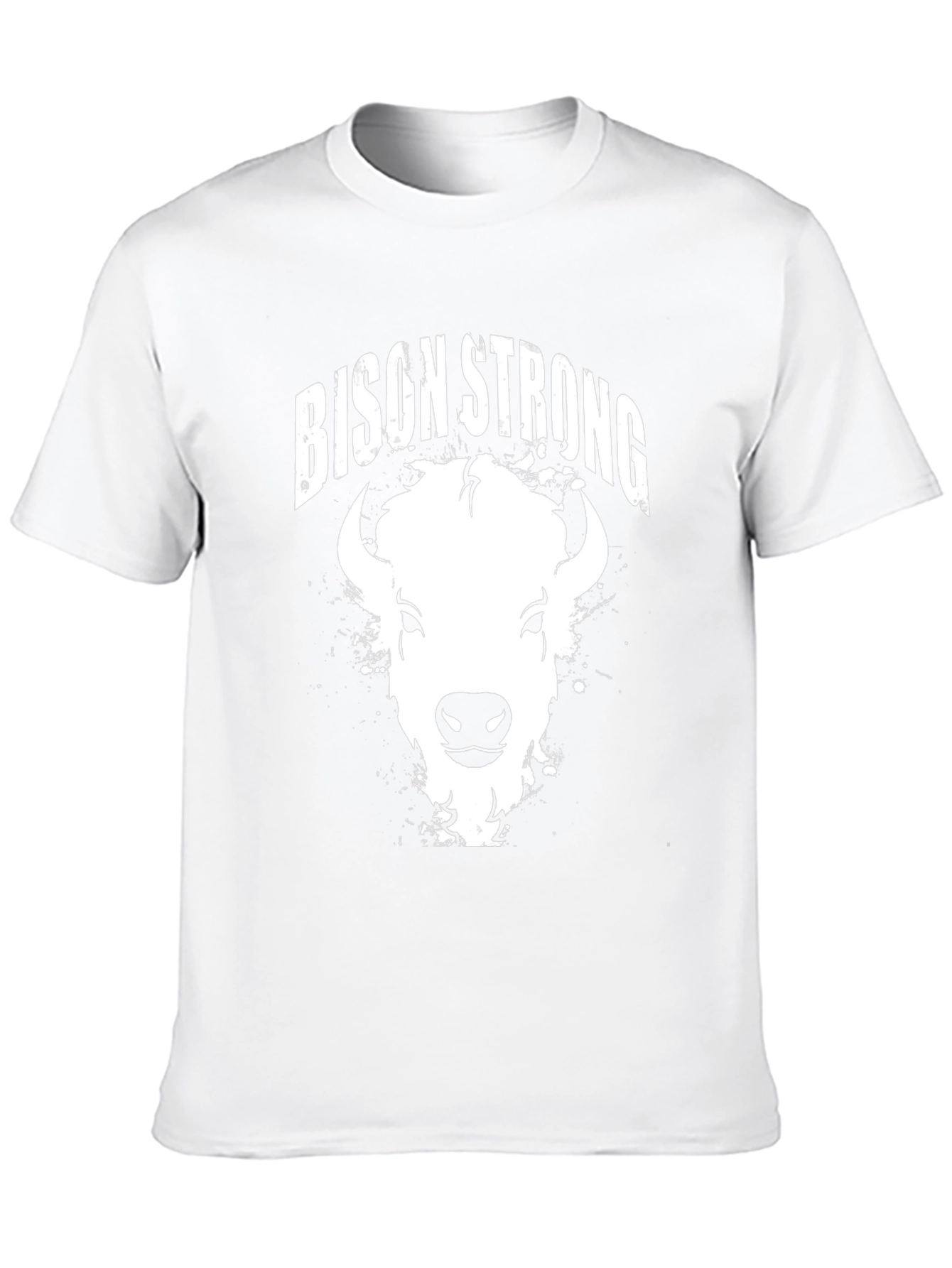 Bison Strong Graphic Tee - Black Cotton T-Shirt