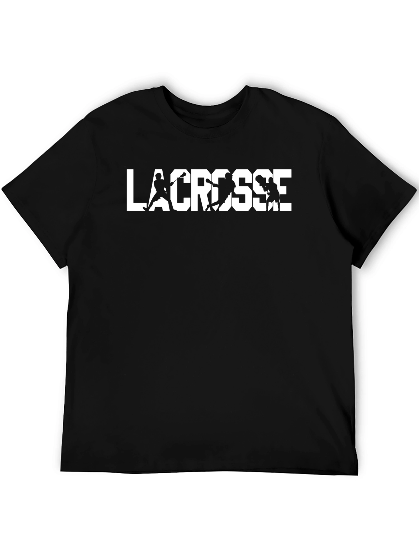 Lacrosse Player Silhouette Graphic Tee