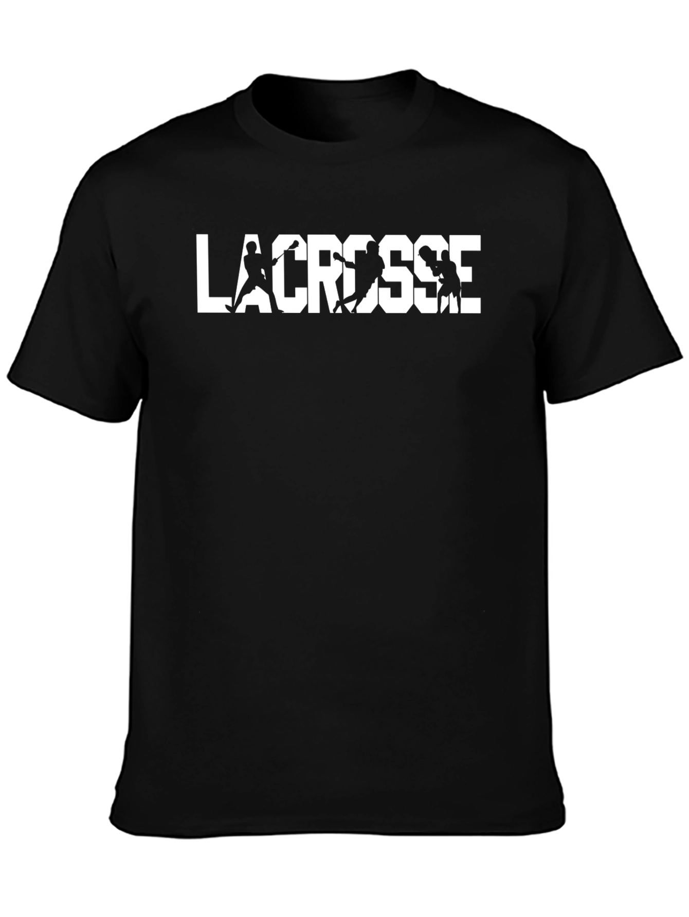 Lacrosse Player Silhouette Graphic Tee