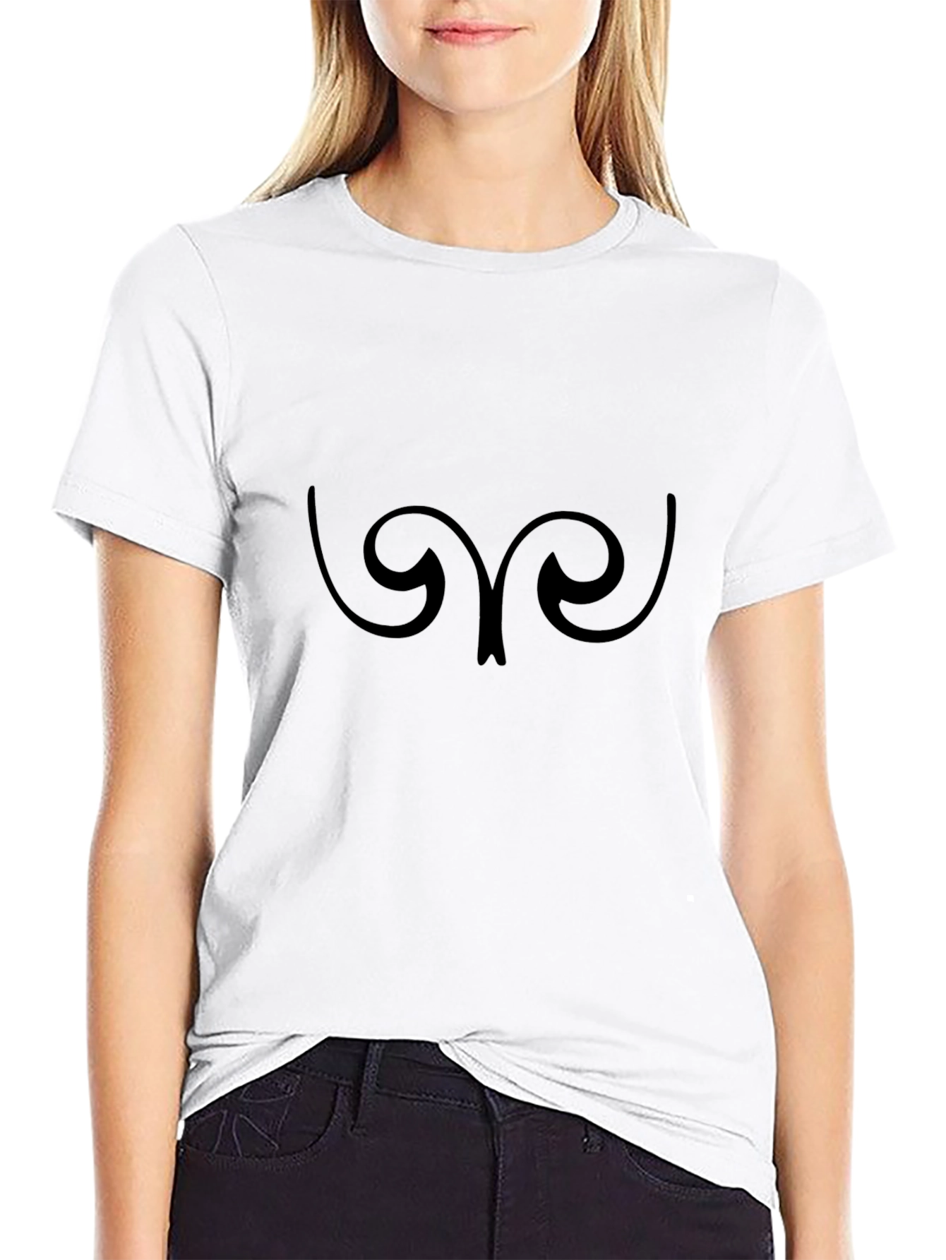 Abstract Graphic Tee - Stylish Mens Black T-Shirt