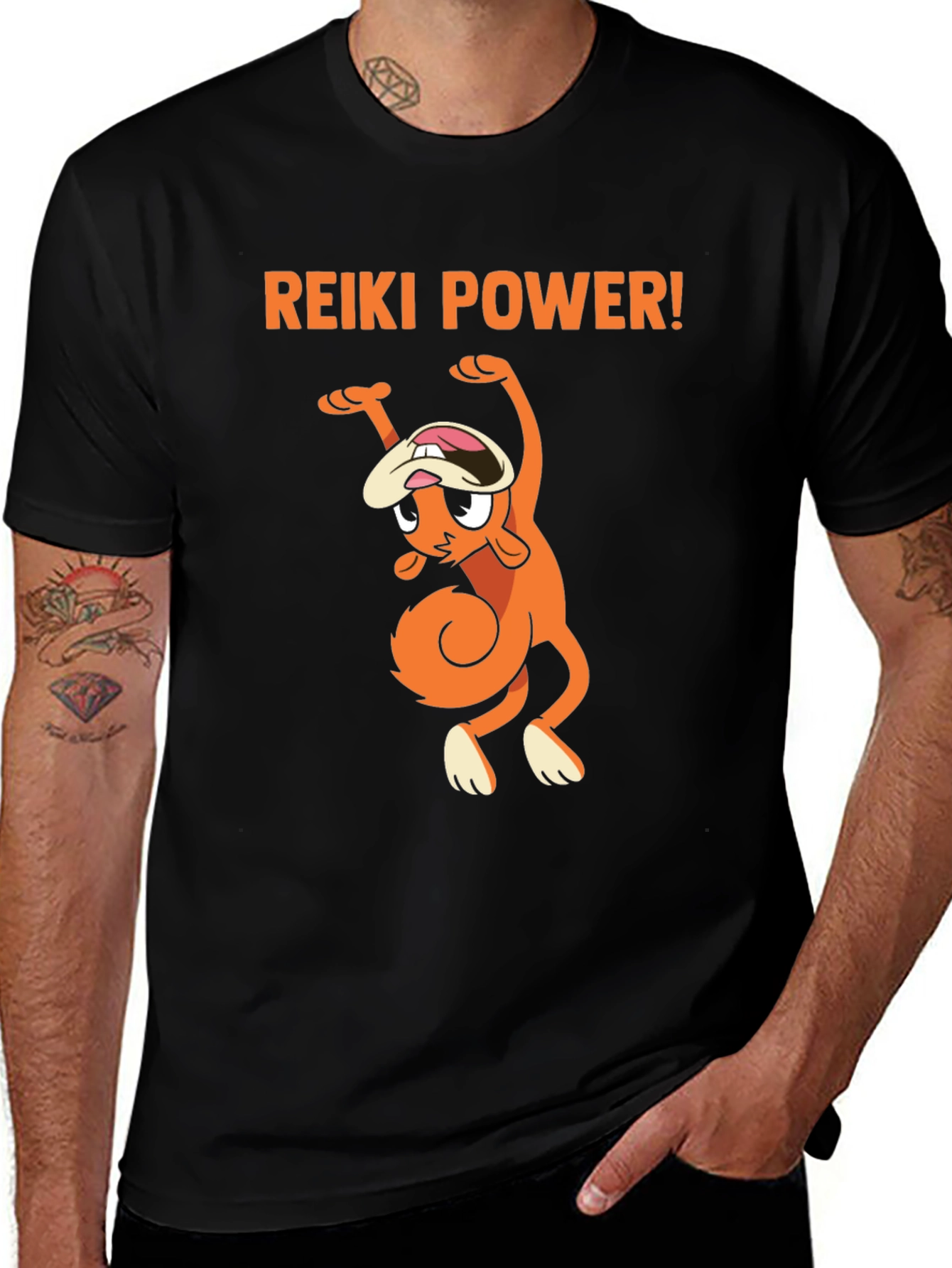 Reiki Power Cartoon Graphic T-Shirt
