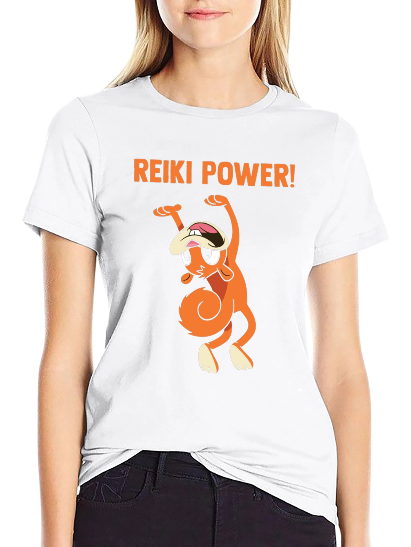 Reiki Power Cartoon Graphic T-Shirt