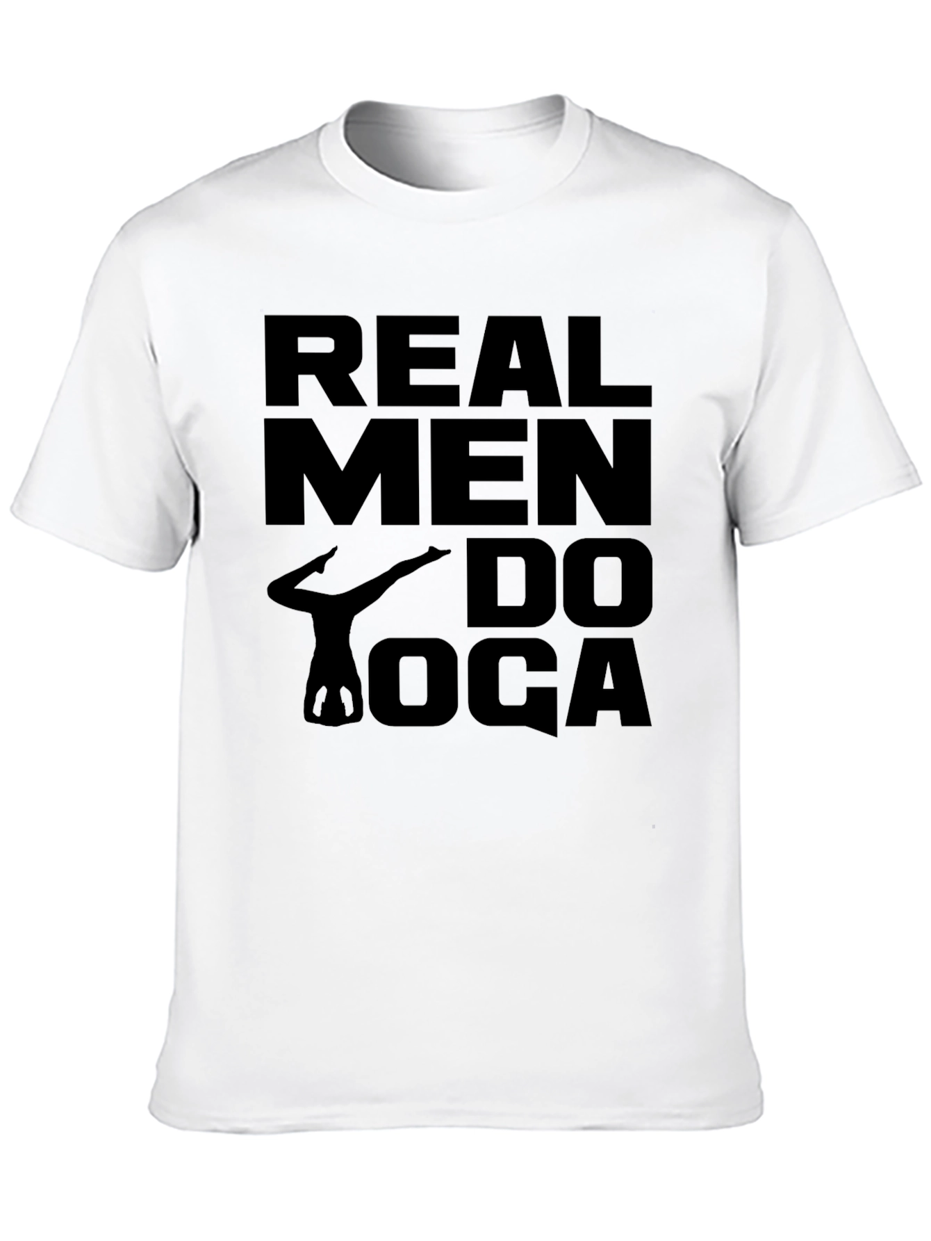 Real Men Do Yoga Black Graphic Tee