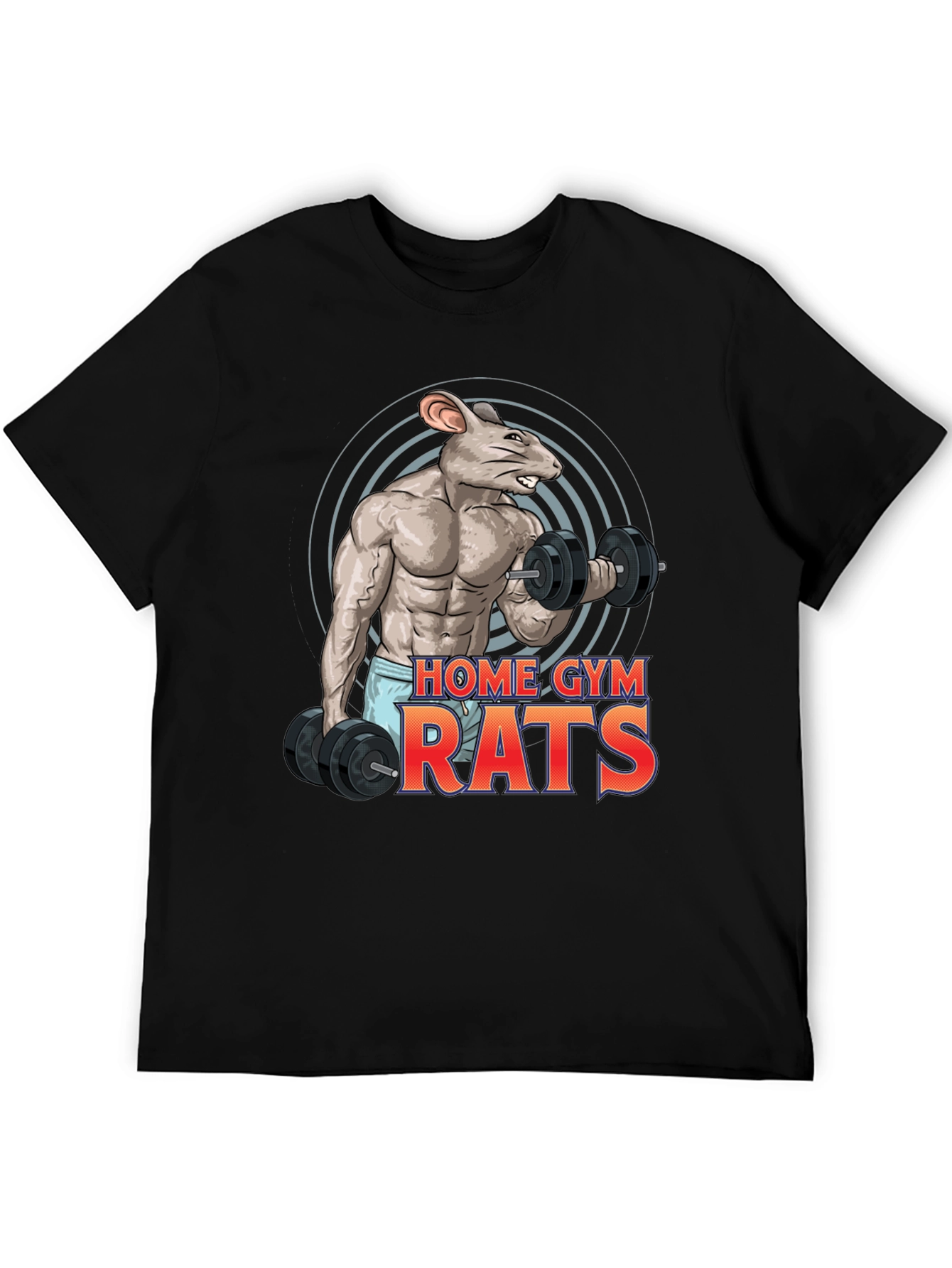 Home Gym Rats T-Shirt: Workout Rat Design