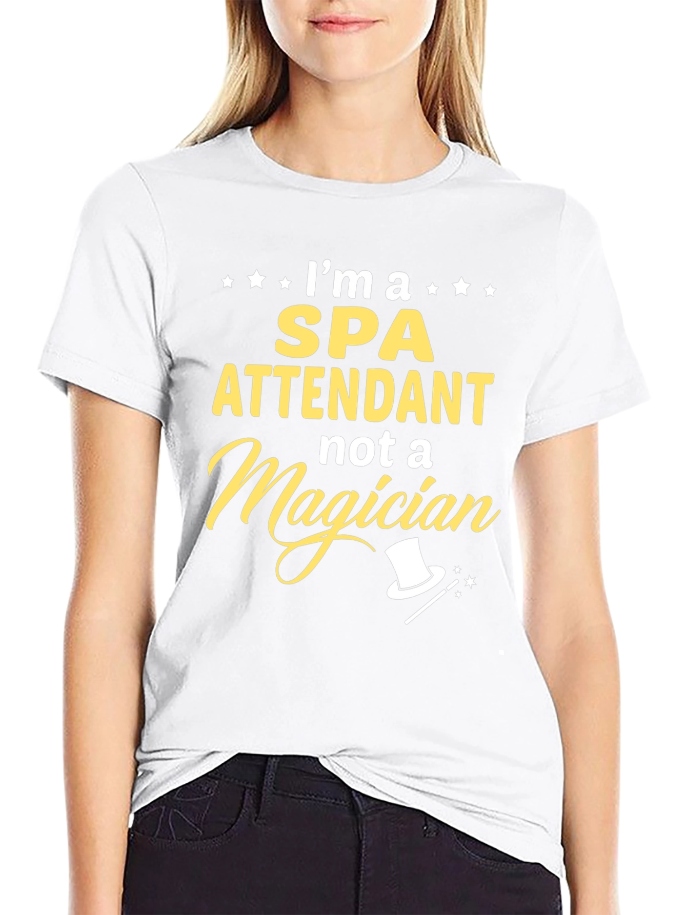 Spa Attendant Not a Magician Graphic T-Shirt