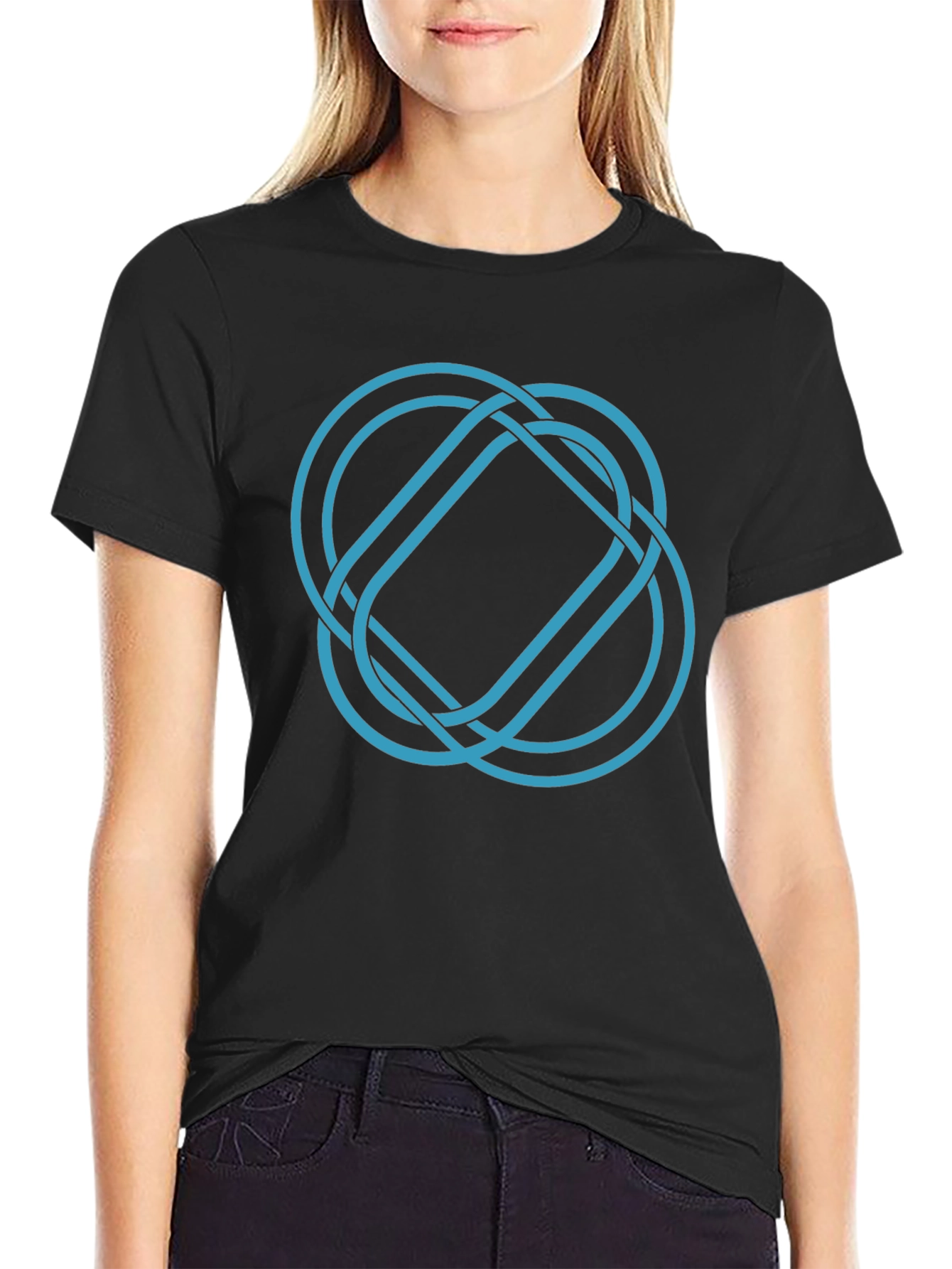 Geometric Knot Tee - Stylish Graphic Print Shirt